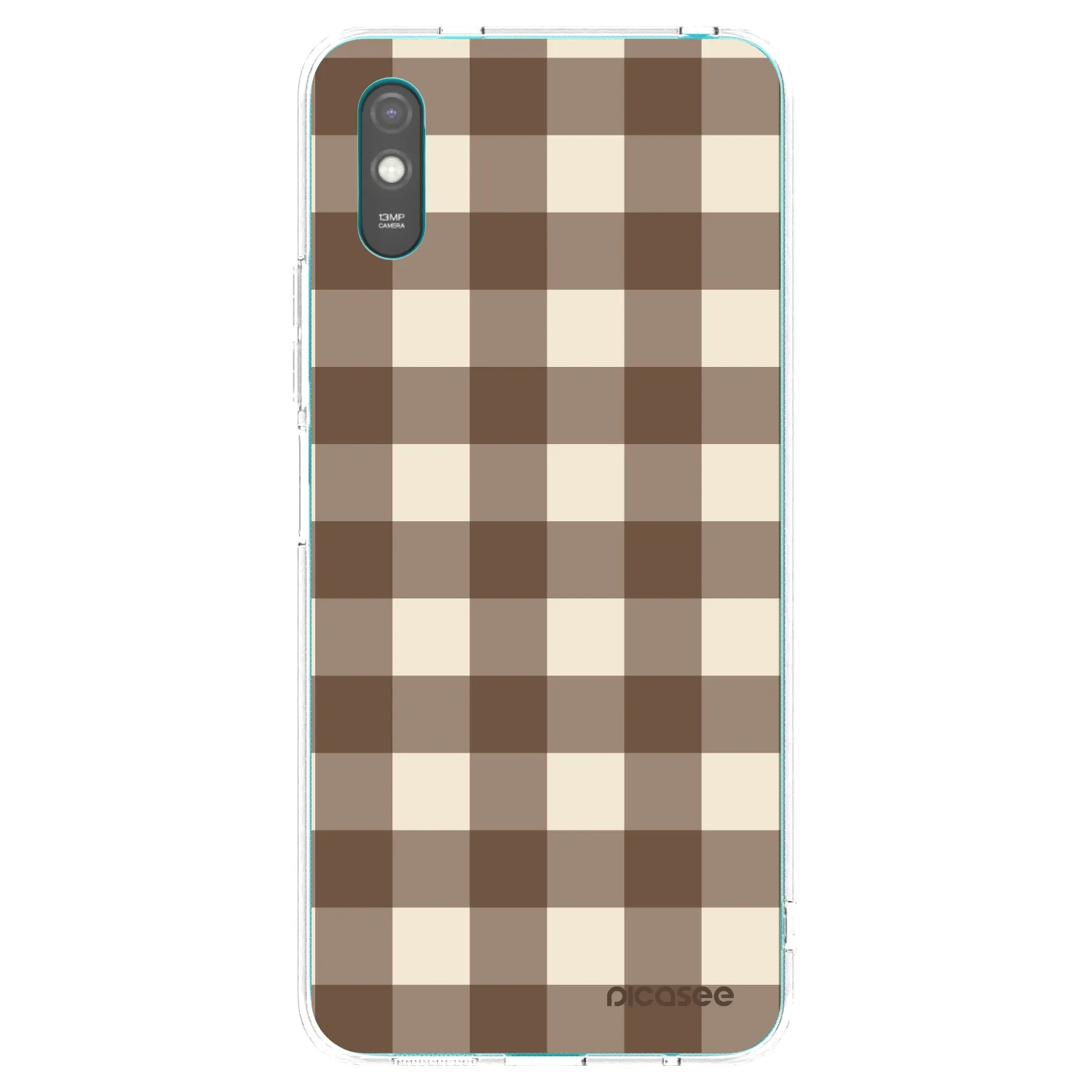 Picasee διαφανής θήκη σιλικόνης Xiaomi Redmi 9A - Brown grid