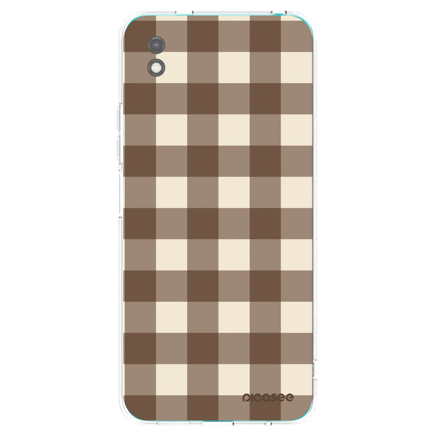 Picasee Μαύρη θήκη σιλικόνης για Xiaomi Redmi 9A - Brown grid