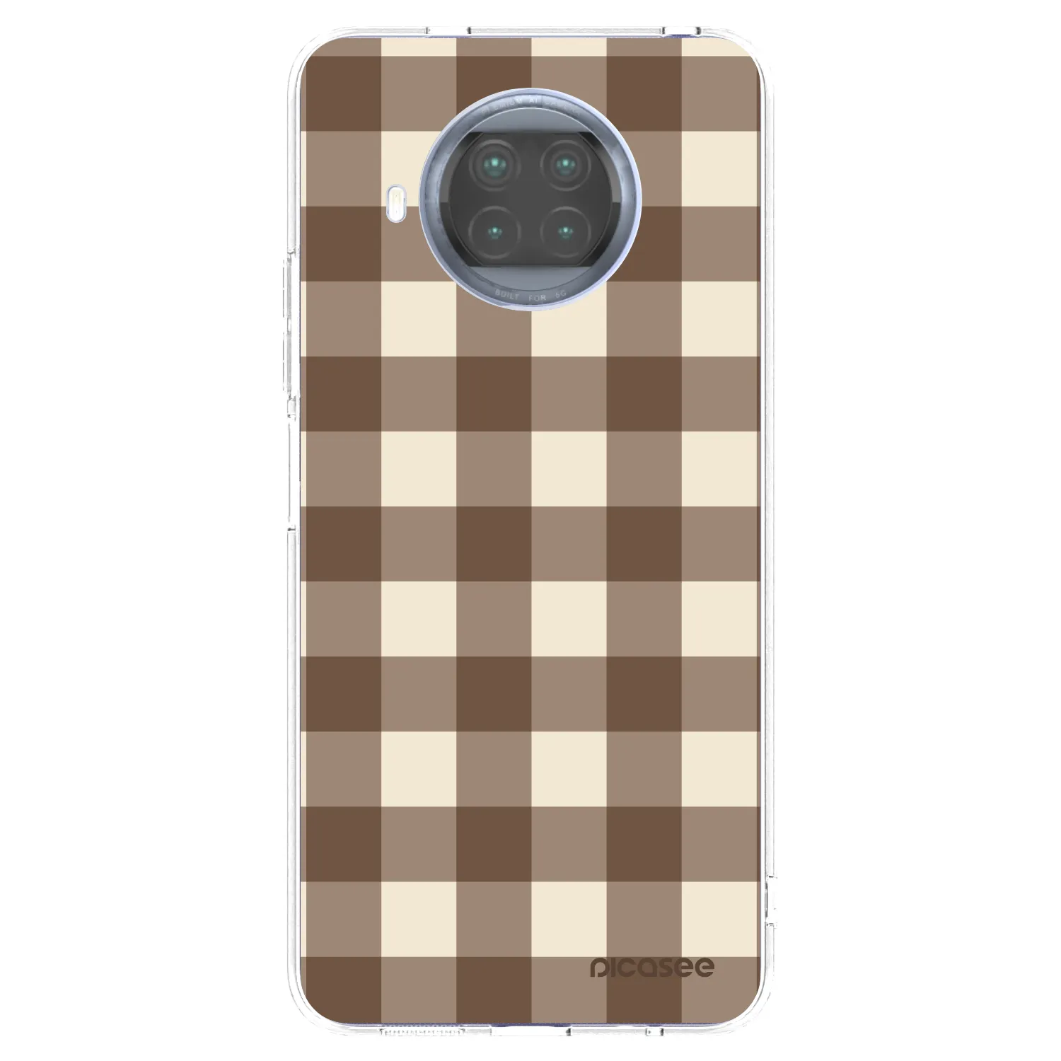 Picasee διαφανής θήκη σιλικόνης Xiaomi Mi 10T Lite - Brown grid