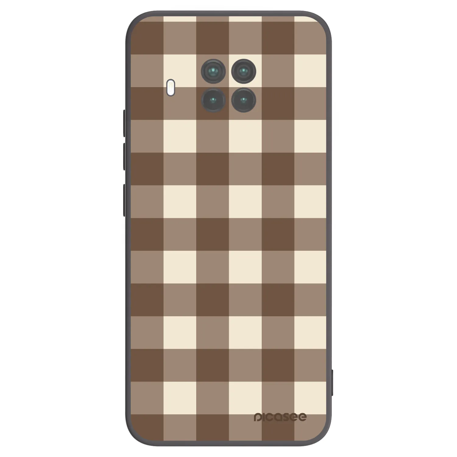 Picasee Μαύρη θήκη σιλικόνης για Xiaomi Mi 10T Lite - Brown grid