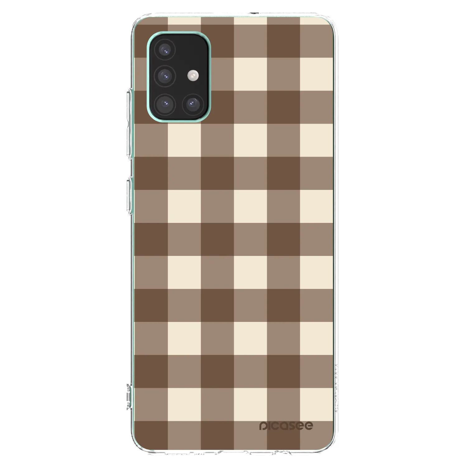 Picasee διαφανής θήκη σιλικόνης Samsung Galaxy M51 M515F - Brown grid