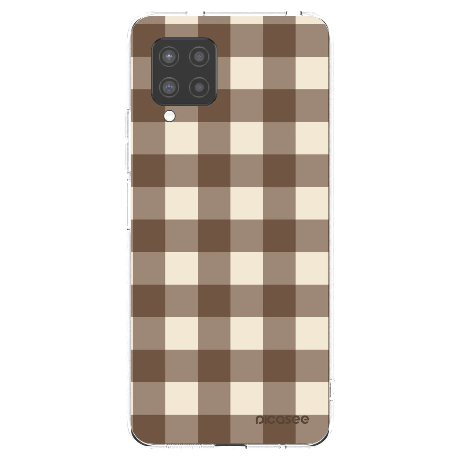 Picasee διαφανής θήκη σιλικόνης Samsung Galaxy A42 A426B - Brown grid