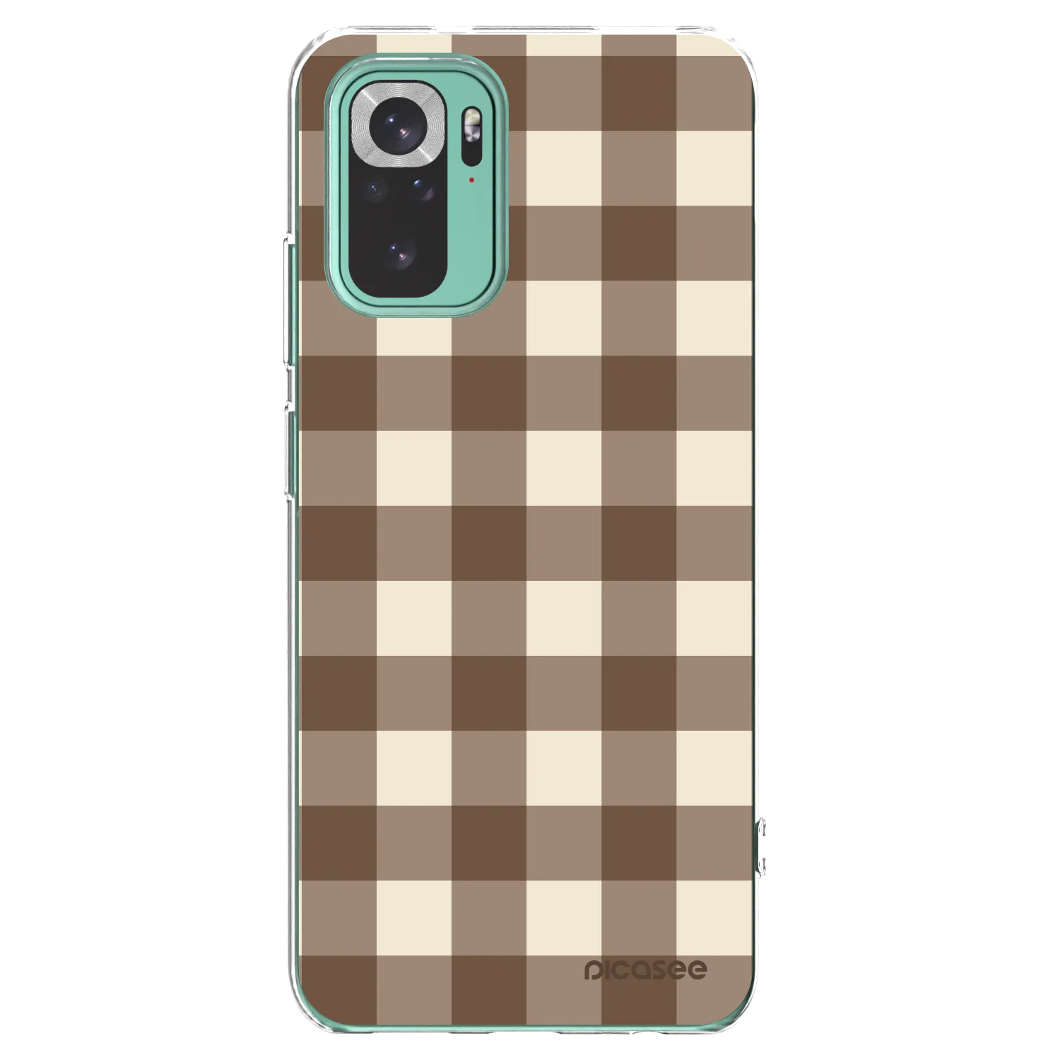 Picasee διαφανής θήκη σιλικόνης Xiaomi Redmi Note 10 Pro - Brown grid