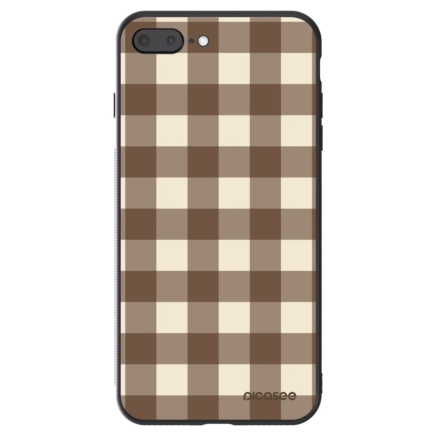 Picasee ULTIMATE CASE για Apple iPhone 7 Plus - Brown grid