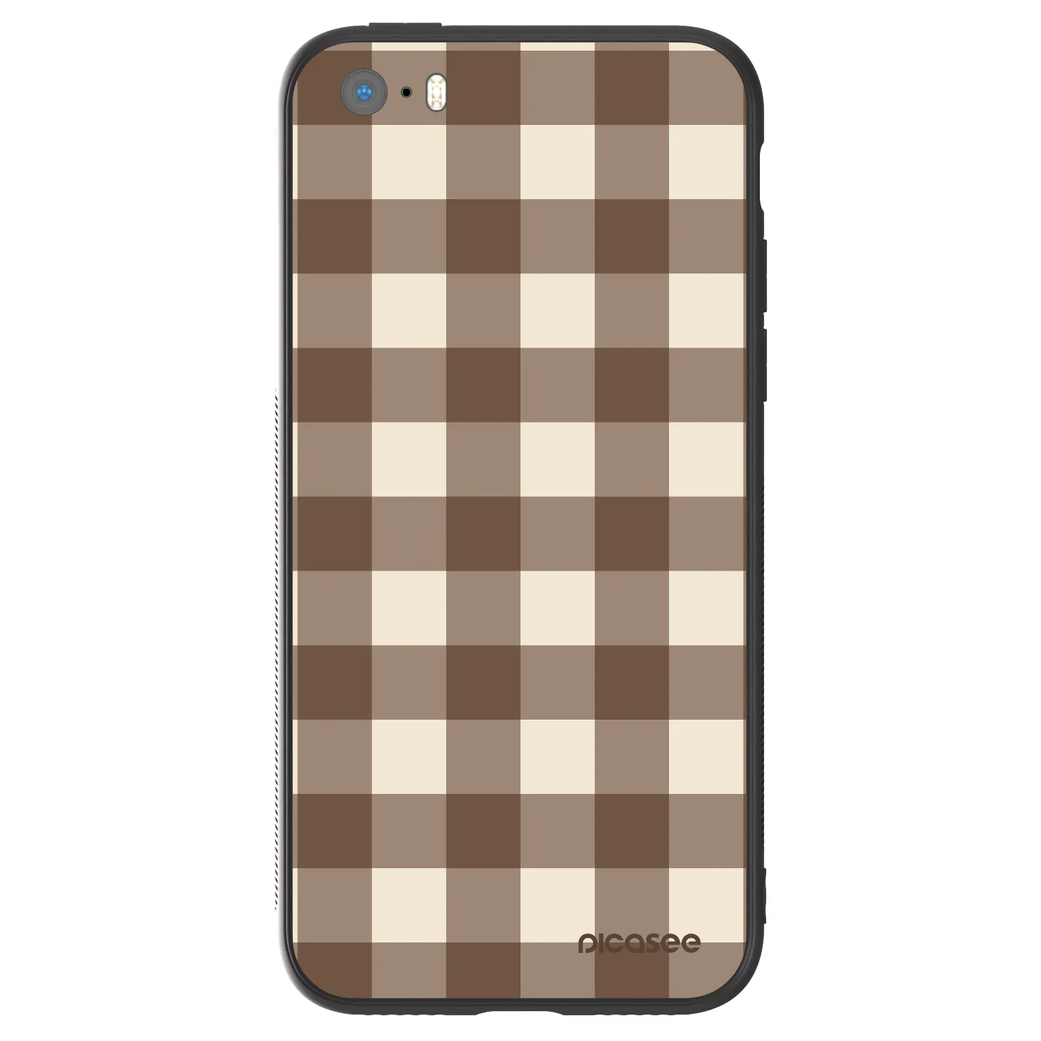Picasee ULTIMATE CASE για Apple iPhone 5/5S/SE - Brown grid