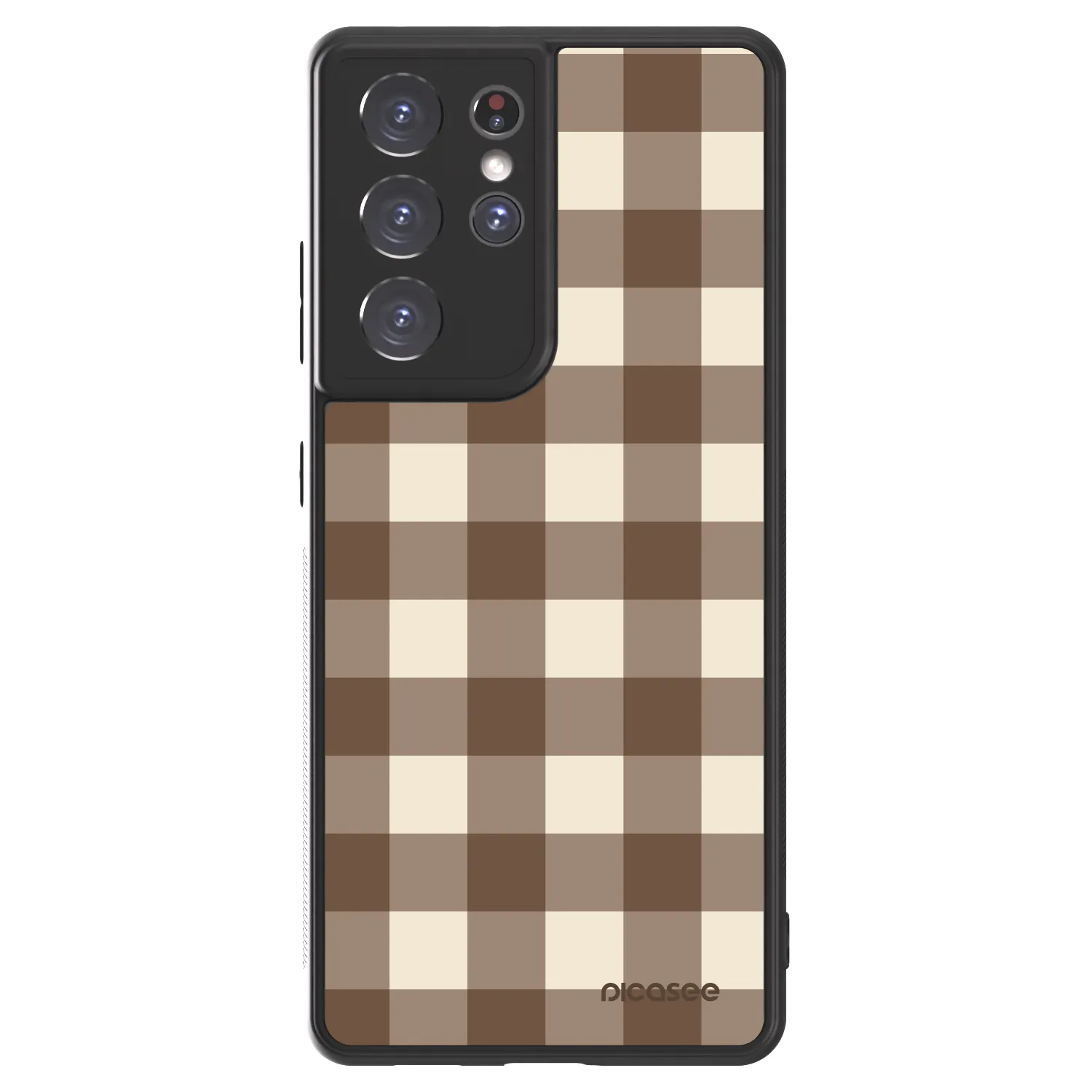Picasee ULTIMATE CASE για Samsung Galaxy S21 Ultra 5G G998B - Brown grid