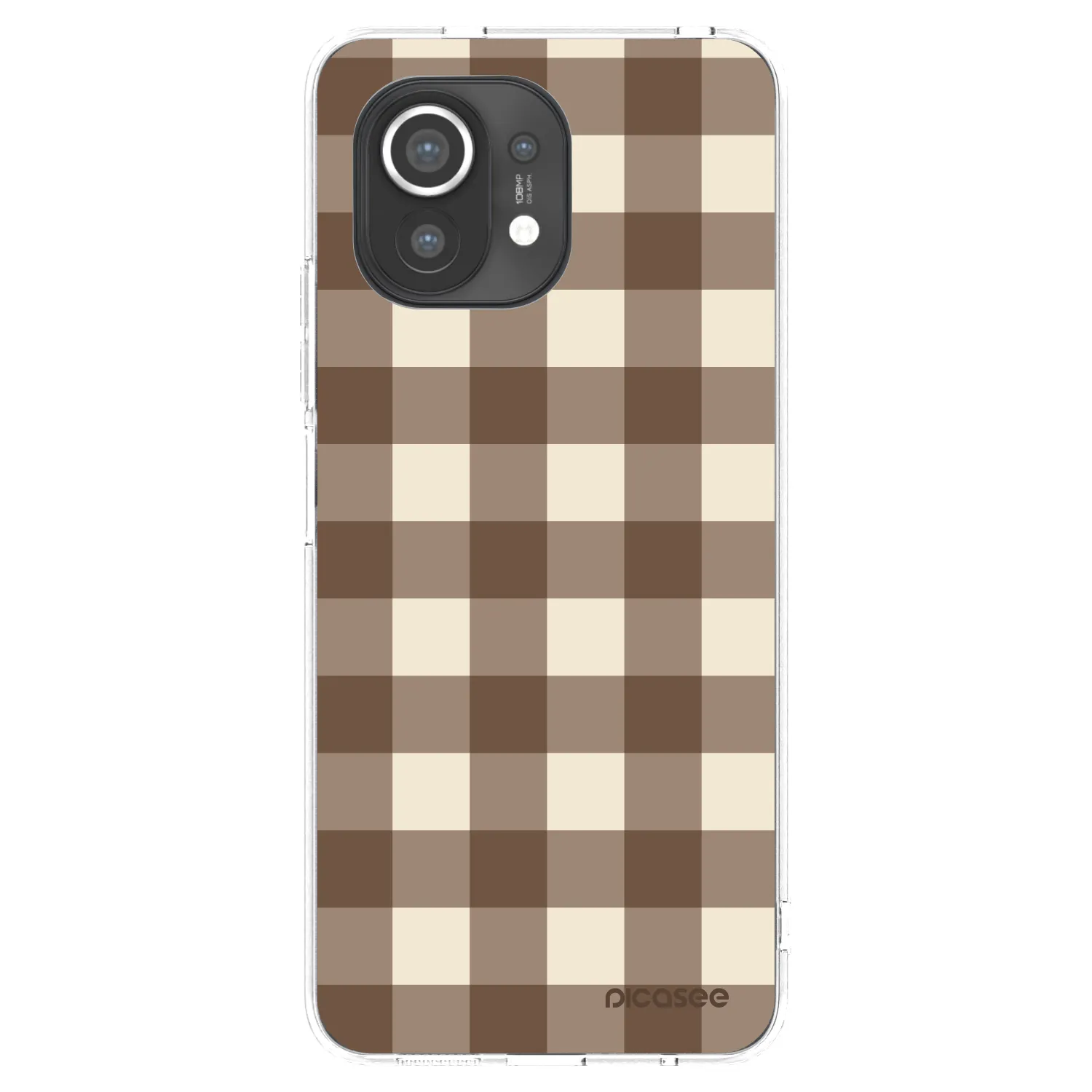 Picasee διαφανής θήκη σιλικόνης Xiaomi Mi 11 - Brown grid