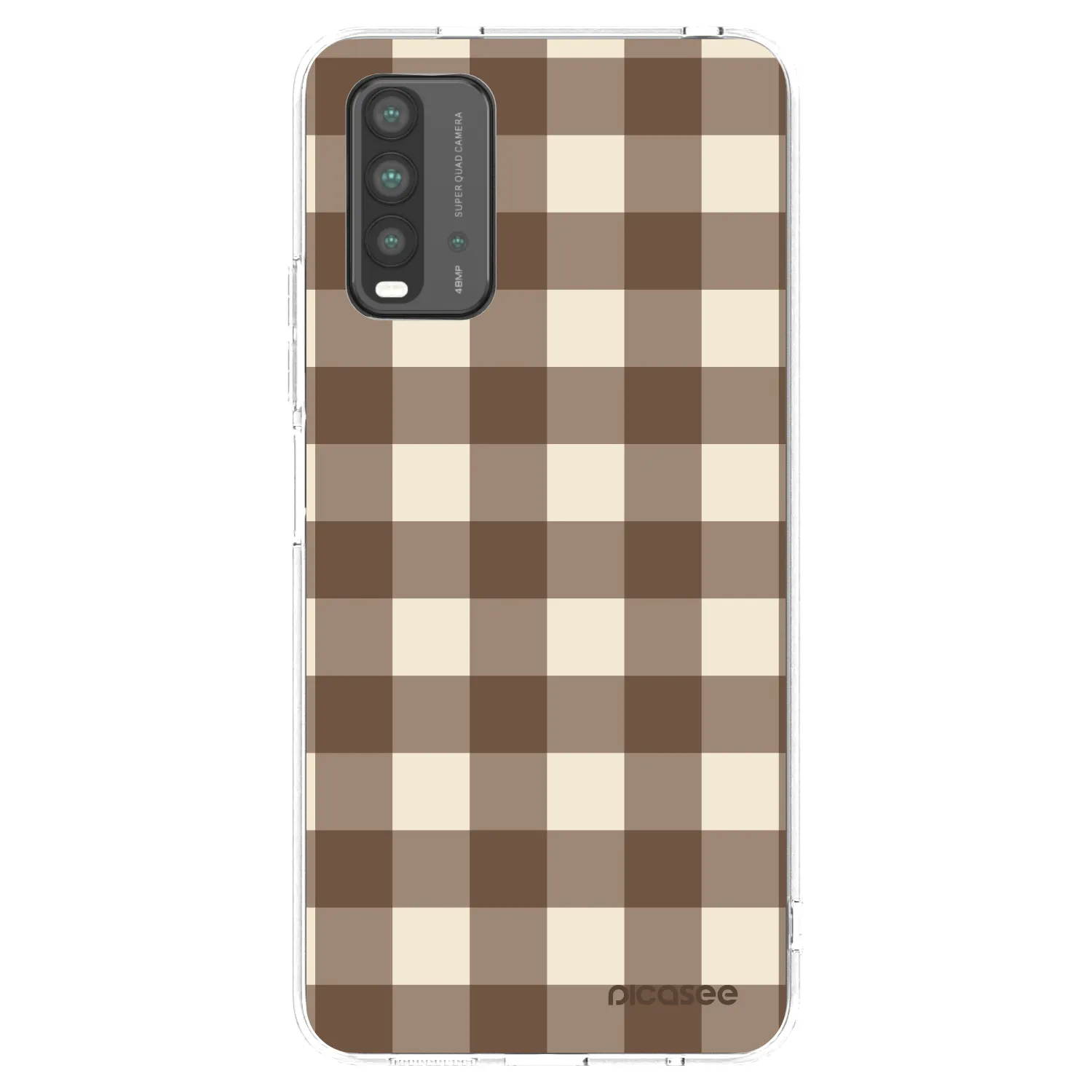 Picasee διαφανής θήκη σιλικόνης Xiaomi Redmi 9T - Brown grid