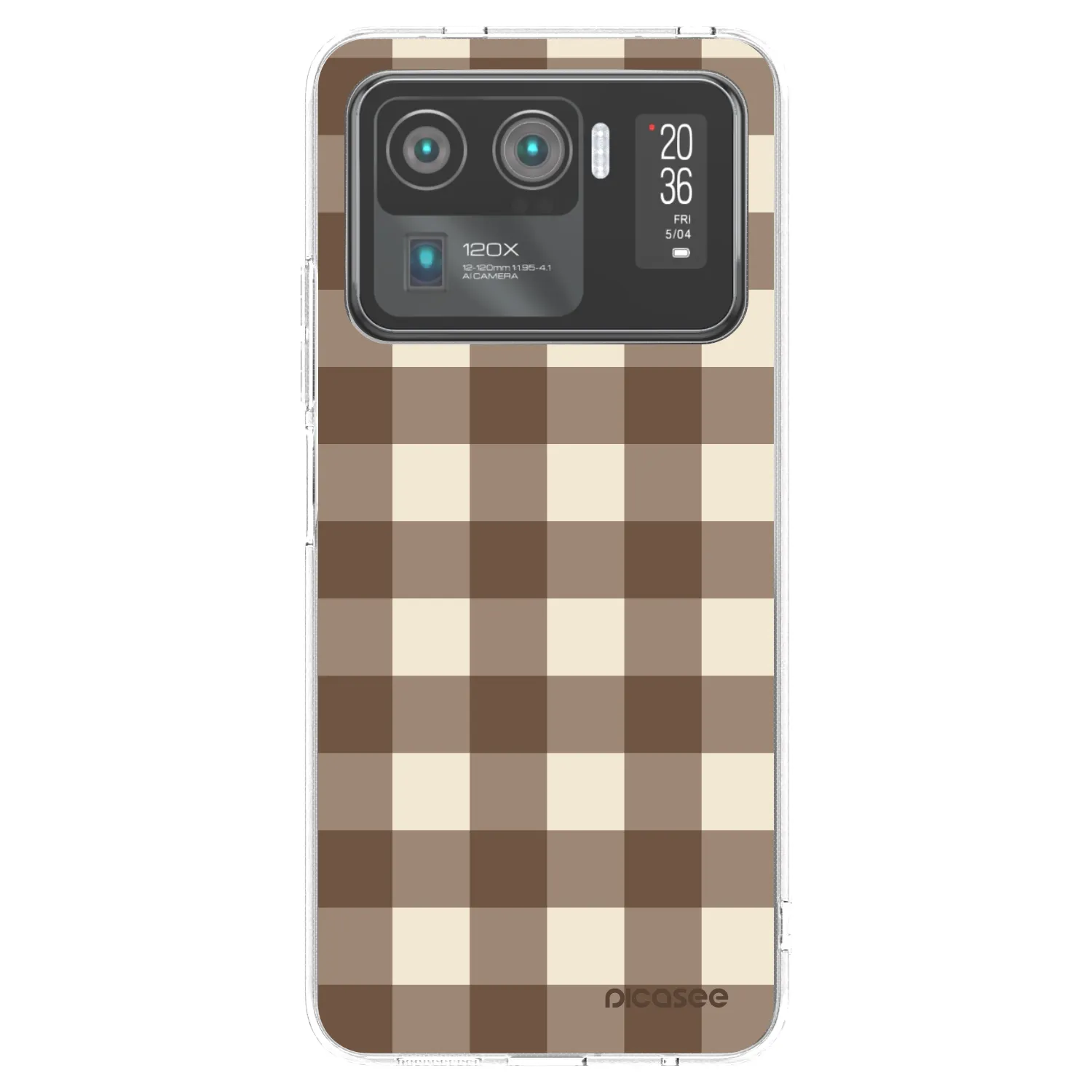 Picasee διαφανής θήκη σιλικόνης Xiaomi Mi 11 Ultra - Brown grid