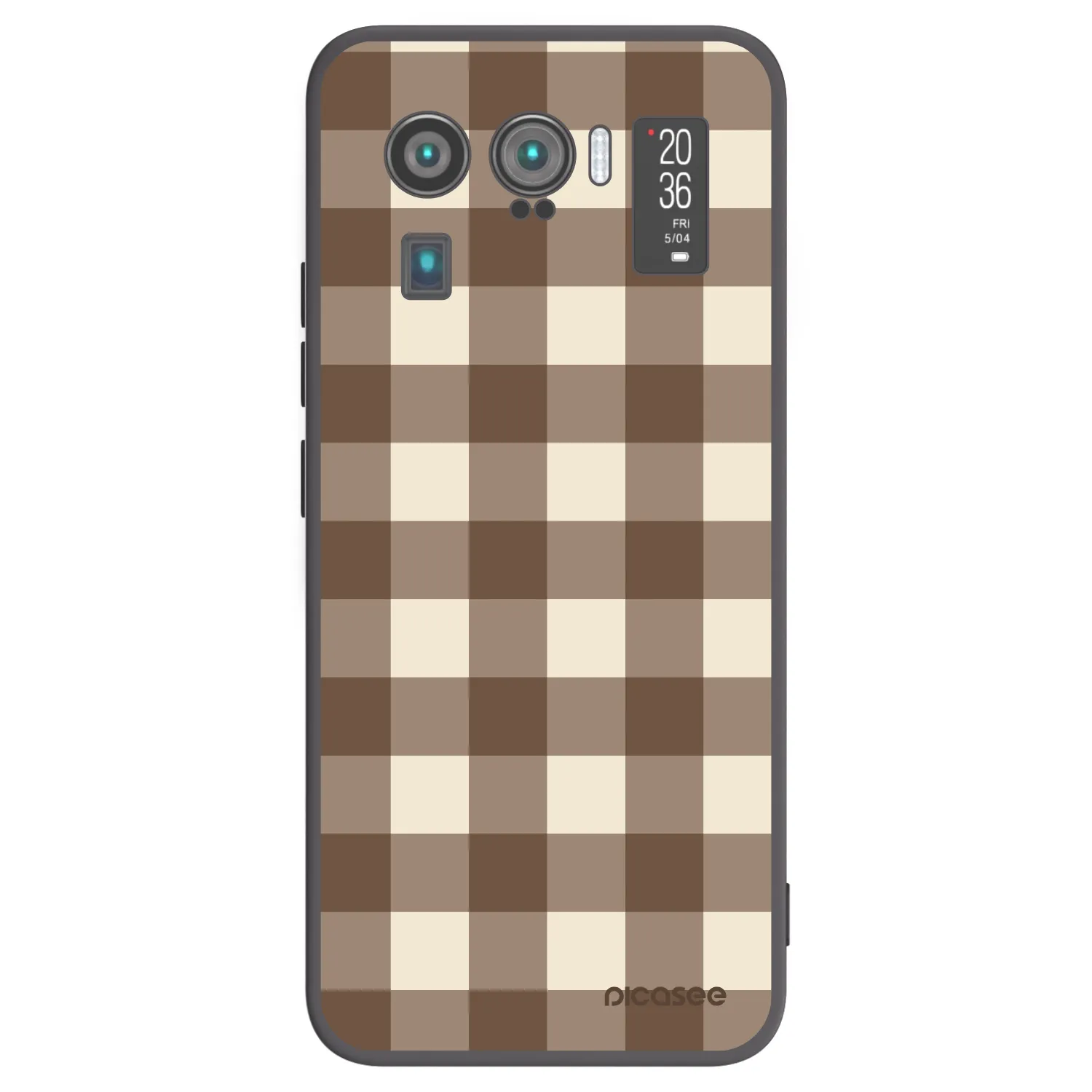 Picasee Μαύρη θήκη σιλικόνης για Xiaomi Mi 11 Ultra - Brown grid