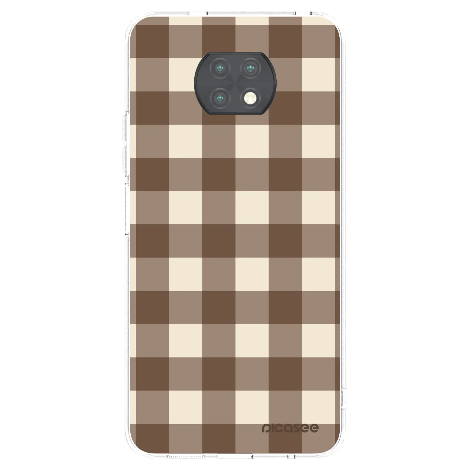 Picasee διαφανής θήκη σιλικόνης Xiaomi Redmi Note 9T - Brown grid
