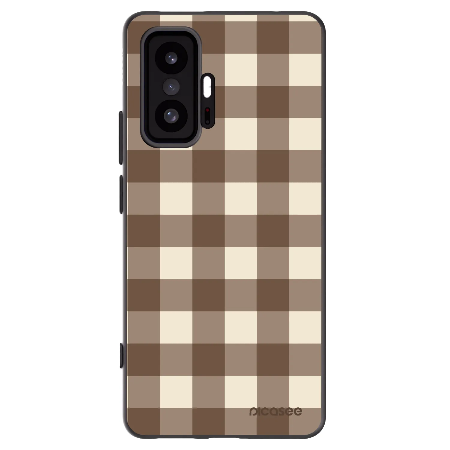 Picasee Μαύρη θήκη σιλικόνης για Xiaomi 11T Pro - Brown grid