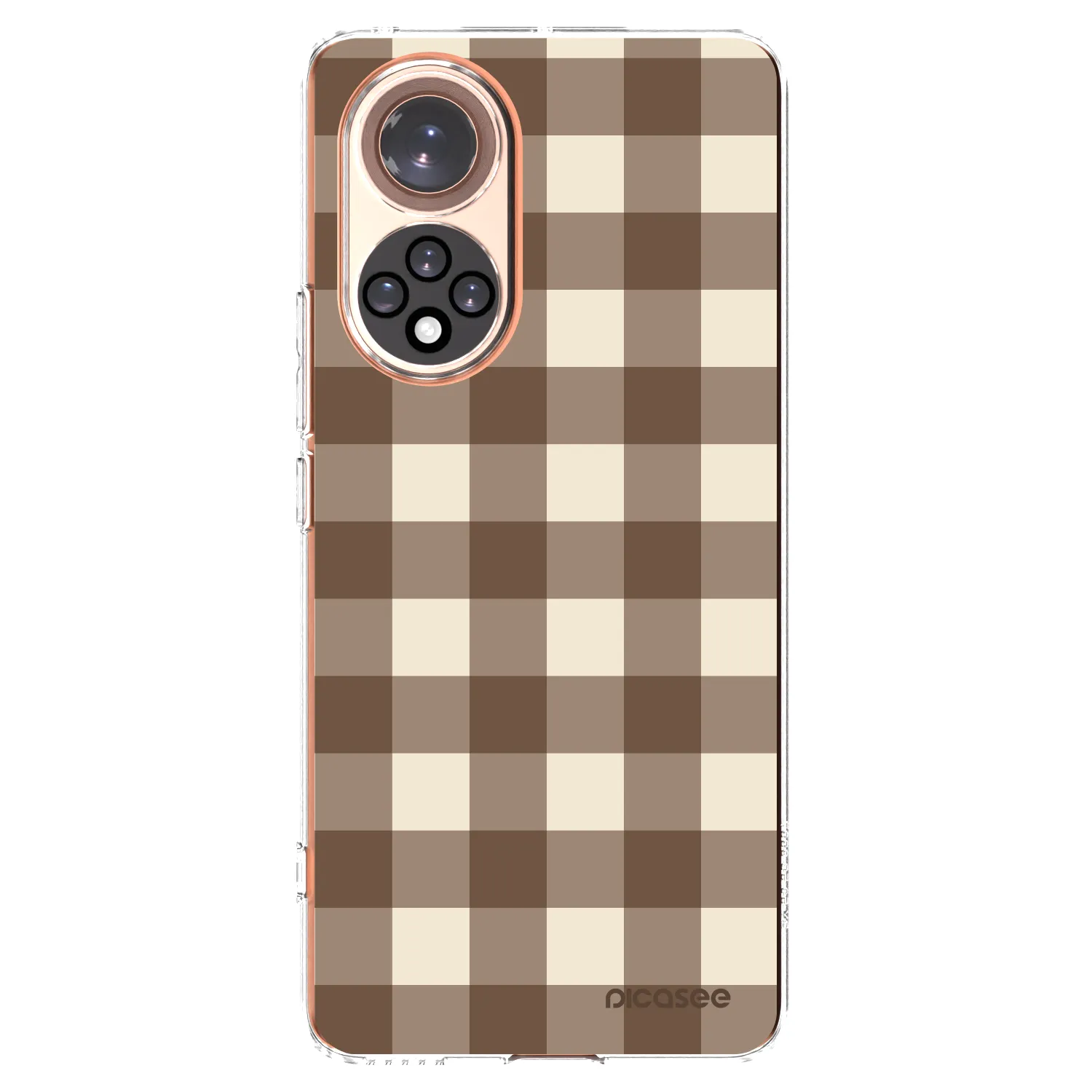 Picasee διαφανής θήκη σιλικόνης Honor 50 5G - Brown grid