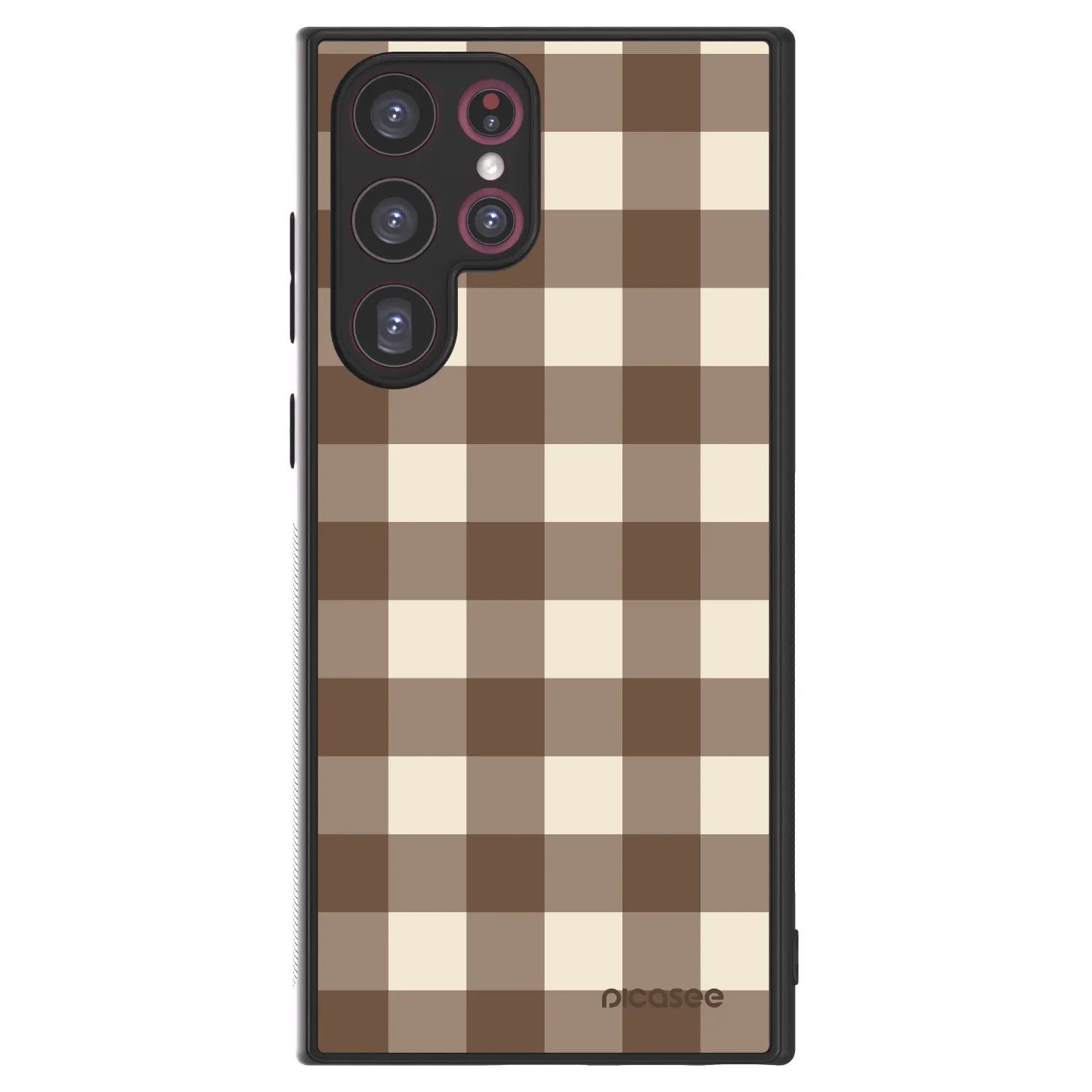 Picasee ULTIMATE CASE για Samsung Galaxy S22 Ultra 5G - Brown grid