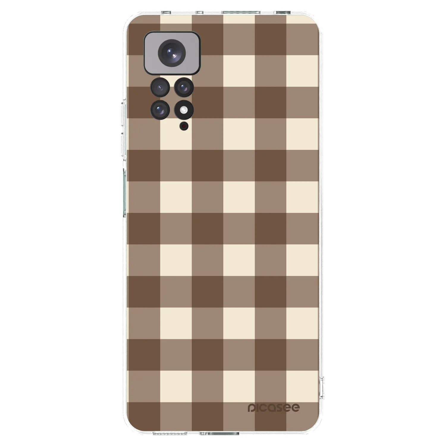 Picasee διαφανής θήκη σιλικόνης Xiaomi Redmi Note 11S 4G - Brown grid