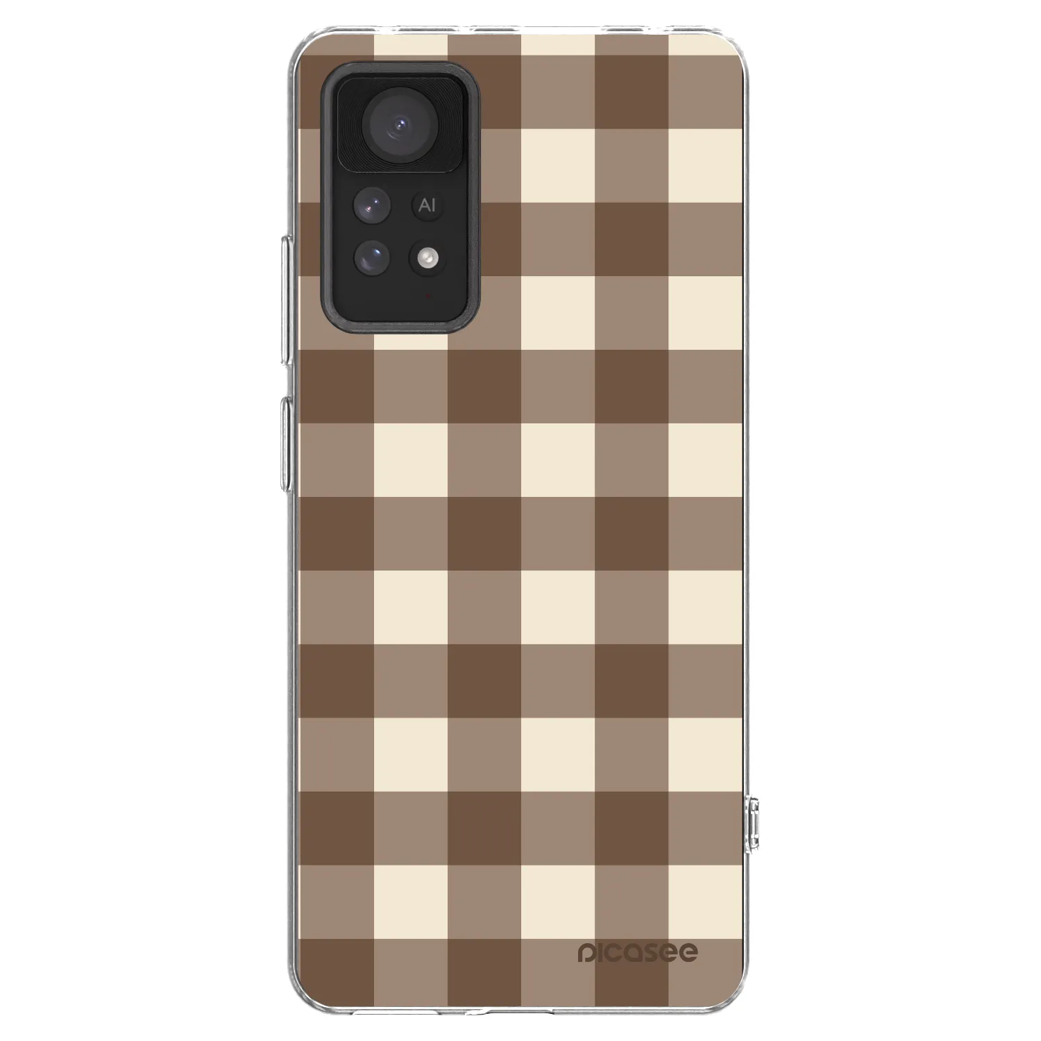Picasee διαφανής θήκη σιλικόνης Xiaomi Redmi Note 11 Pro - Brown grid