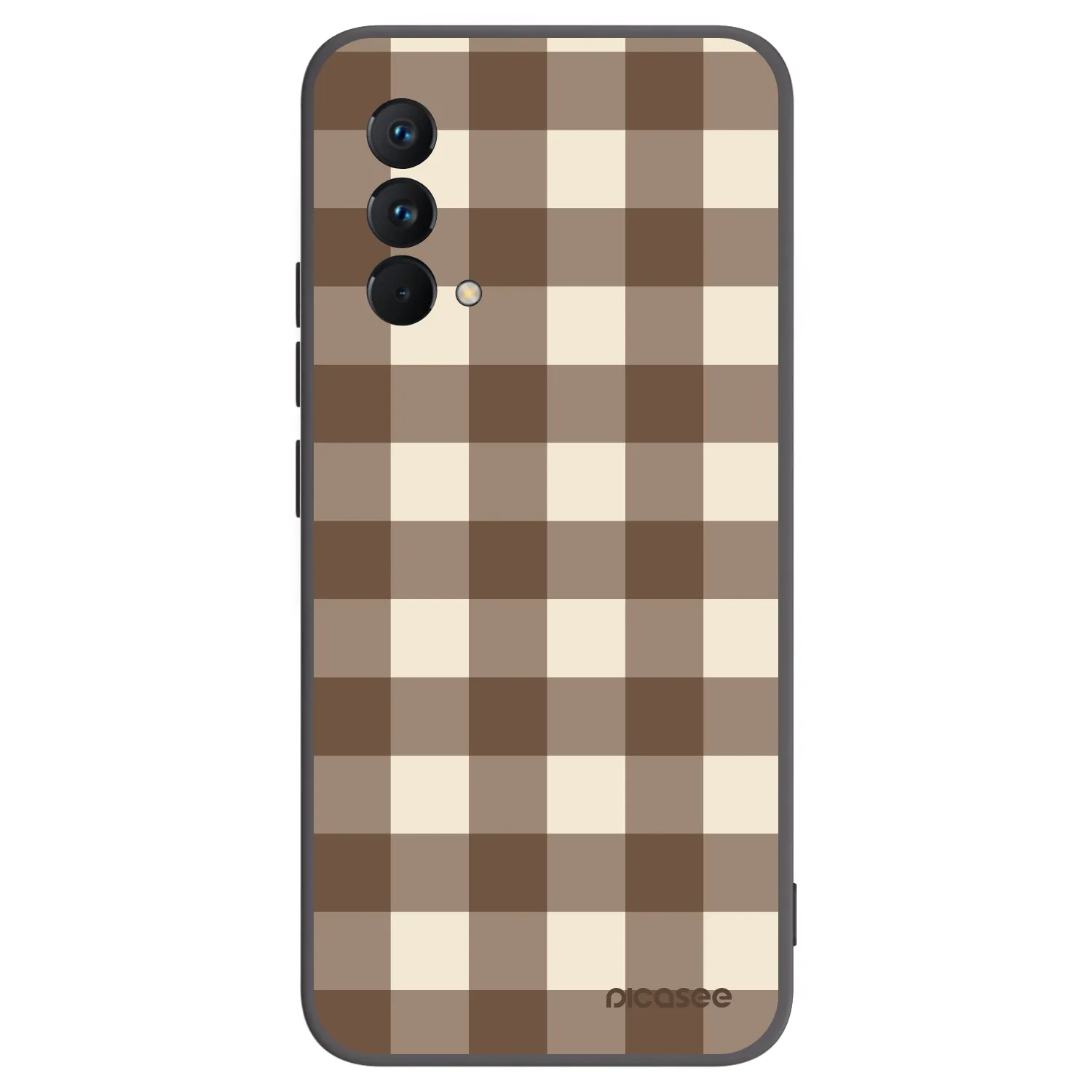 Picasee Μαύρη θήκη σιλικόνης για Realme GT Master Edition 5G - Brown grid