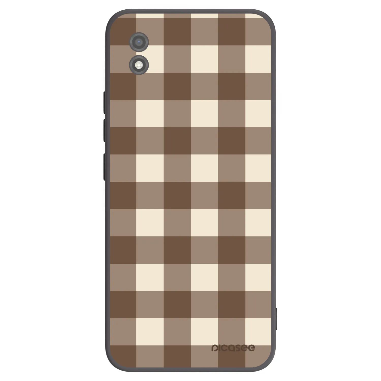 Picasee Μαύρη θήκη σιλικόνης για Realme C11 (2021) - Brown grid