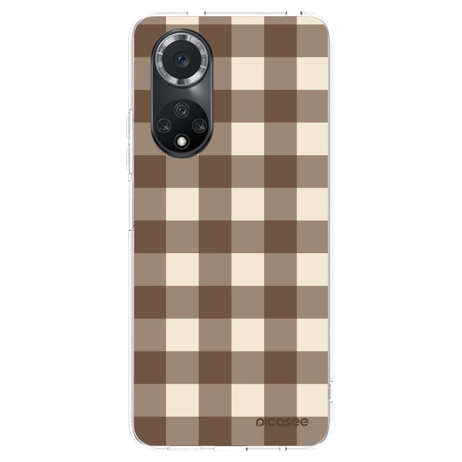 Picasee διαφανής θήκη σιλικόνης Huawei Nova 9 SE - Brown grid