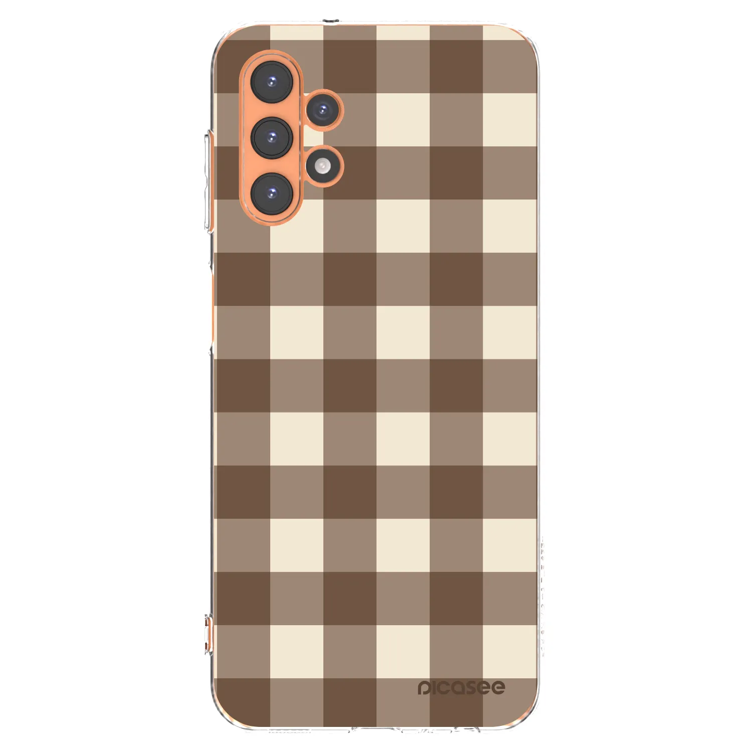 Picasee διαφανής θήκη σιλικόνης Samsung Galaxy A13 4G A135 - Brown grid