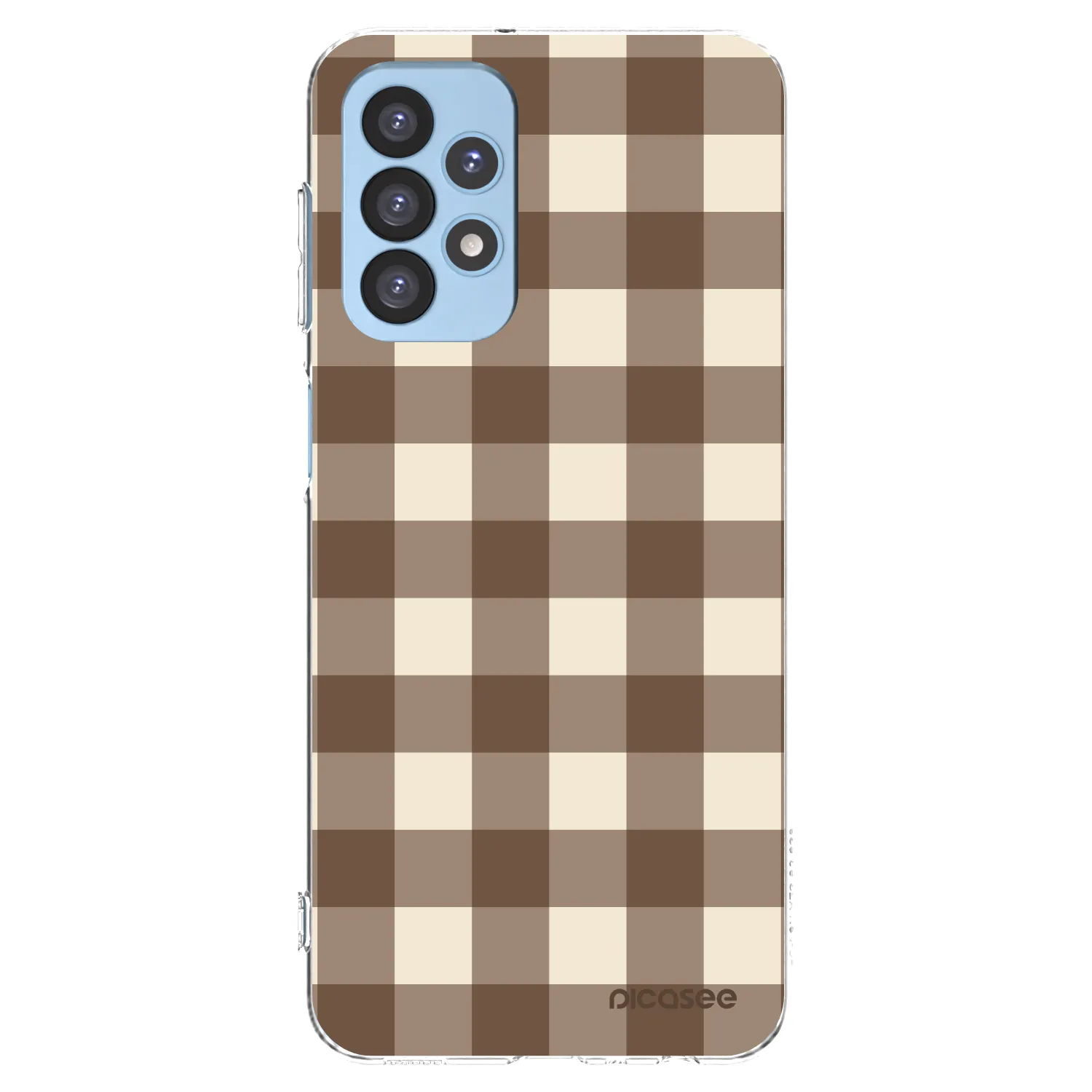 Picasee διαφανής θήκη σιλικόνης Samsung Galaxy A23 A235F 4G - Brown grid