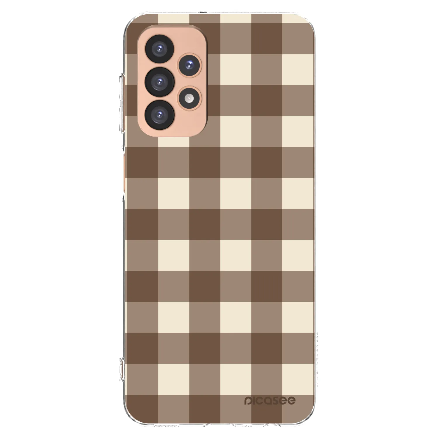 Picasee διαφανής θήκη σιλικόνης Samsung Galaxy A23 A236B 5G - Brown grid