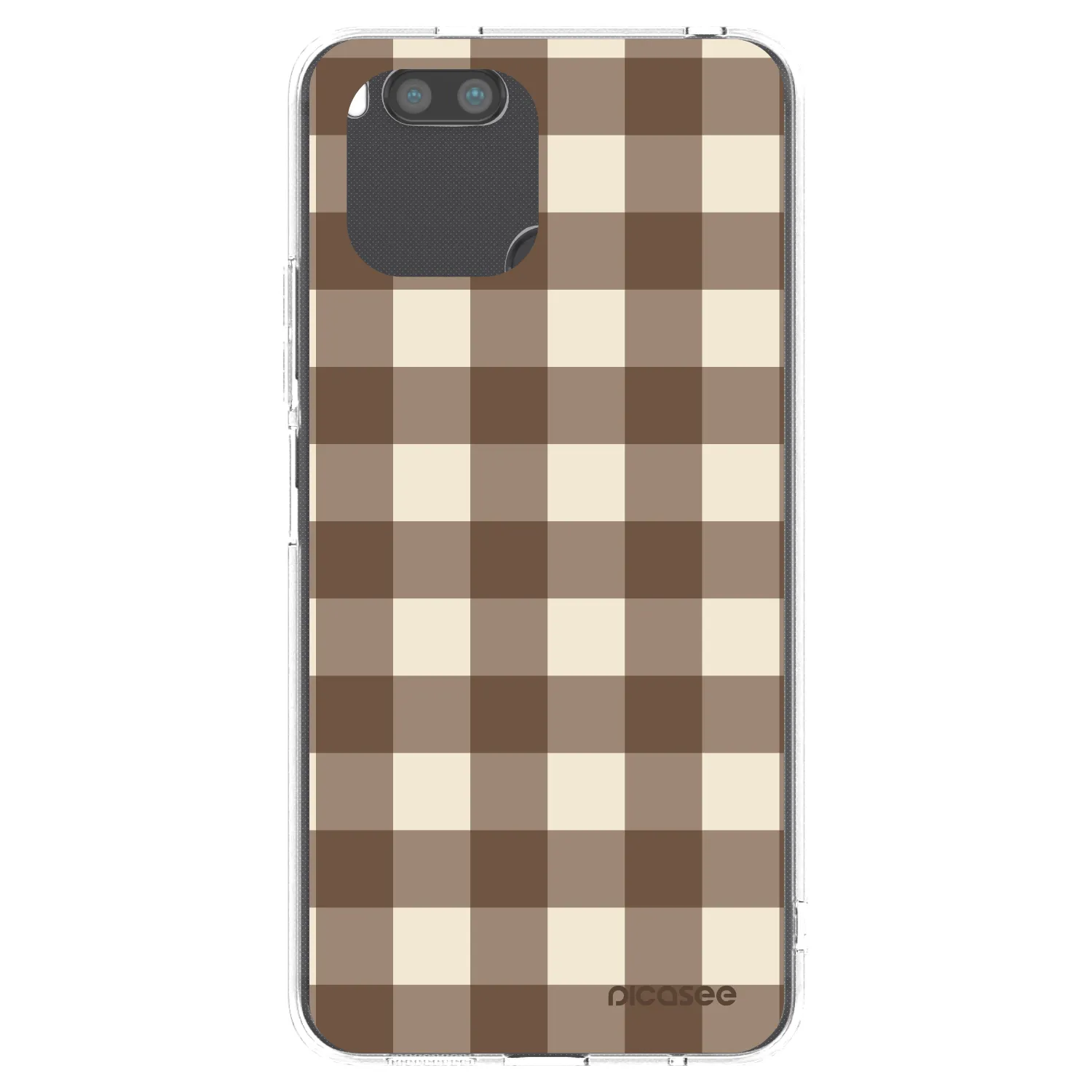 Picasee διαφανής θήκη σιλικόνης Xiaomi Redmi A1 - Brown grid