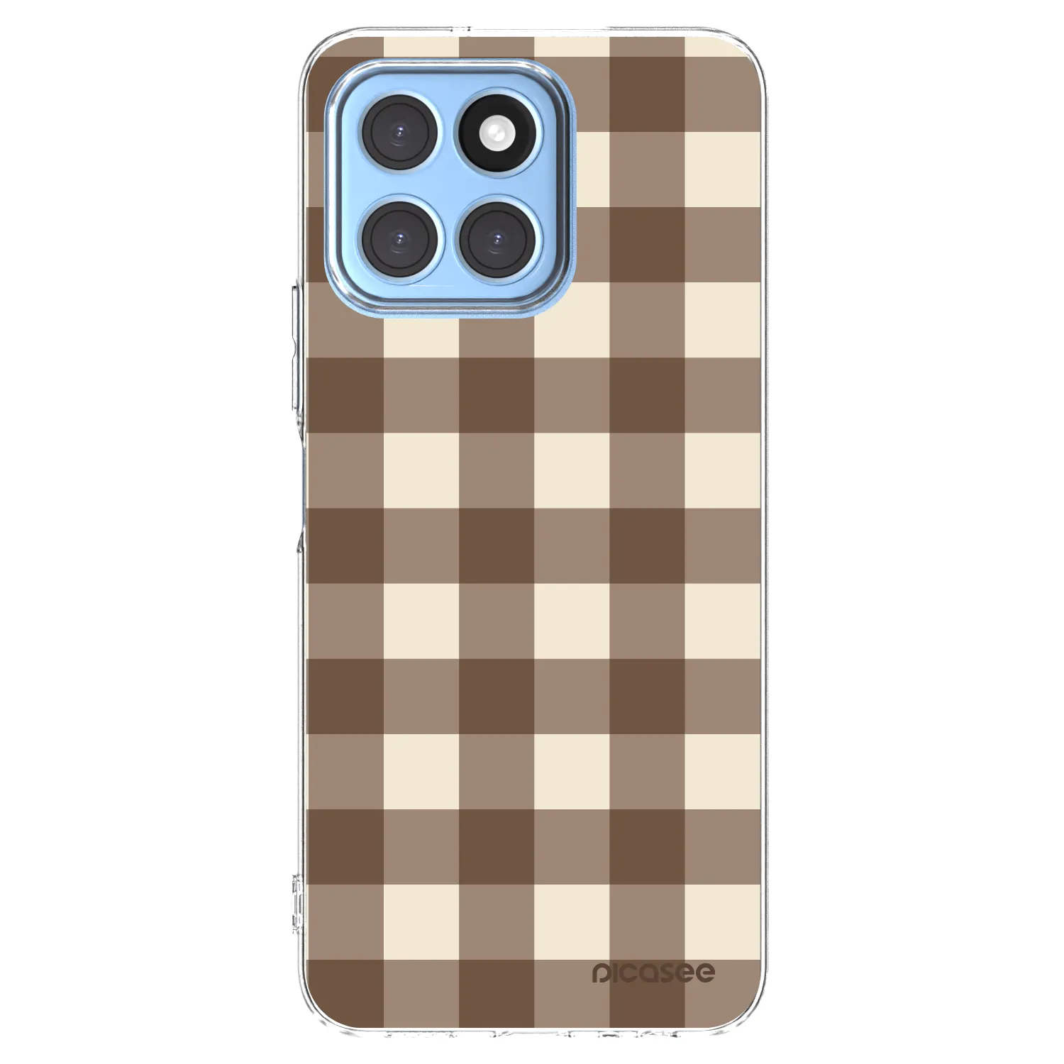 Picasee διαφανής θήκη σιλικόνης Honor X6 - Brown grid