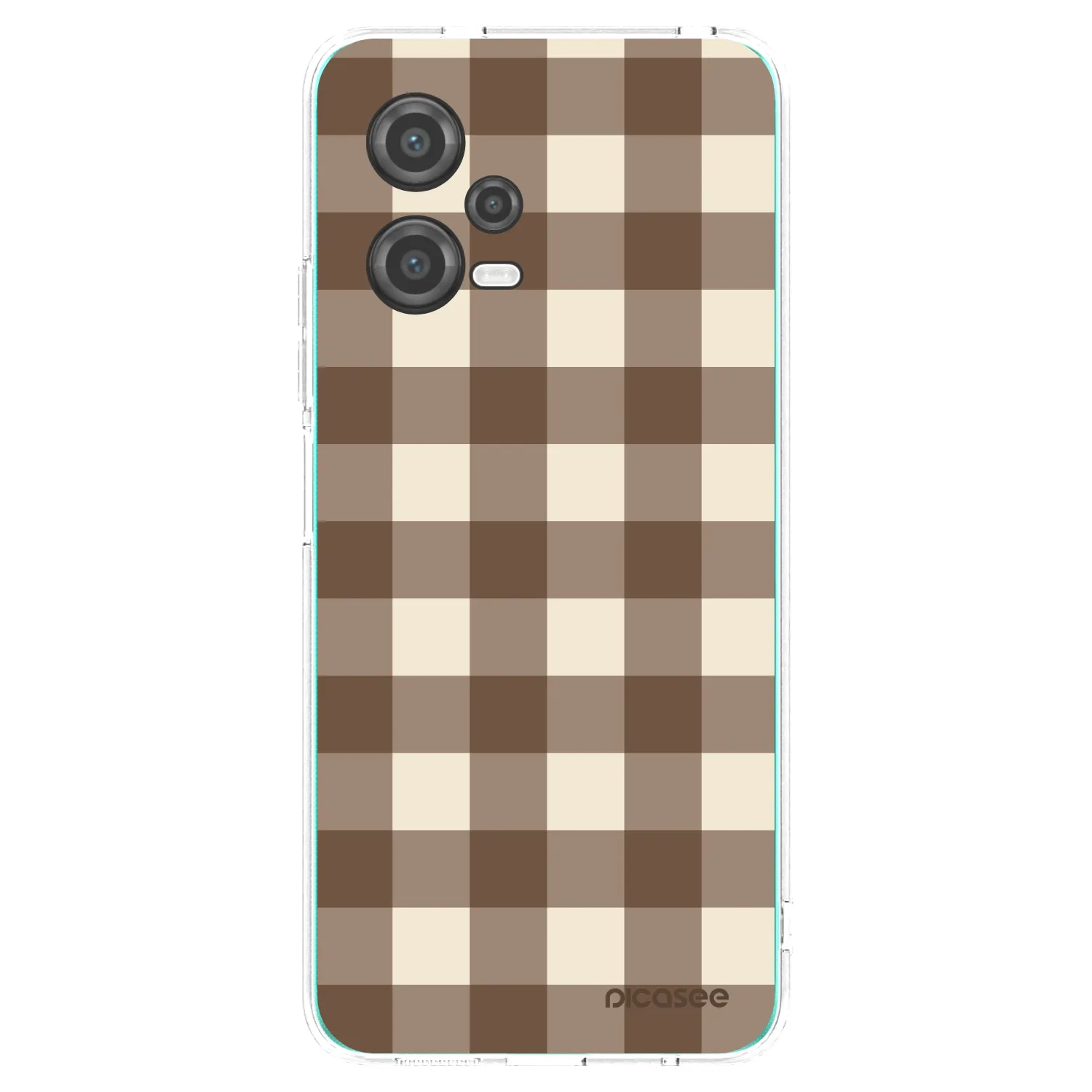 Picasee διαφανής θήκη σιλικόνης Xiaomi Poco X5 - Brown grid