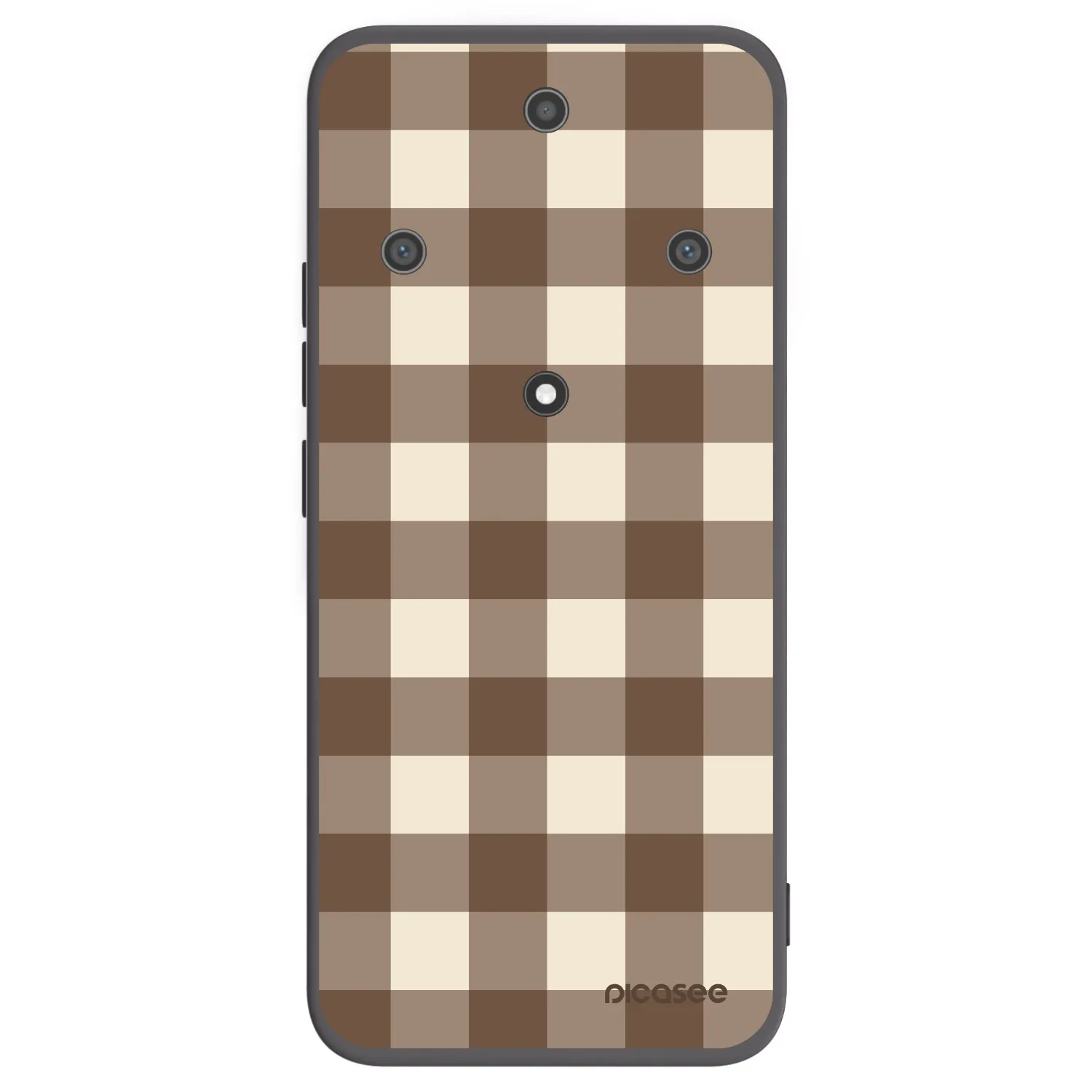 Picasee Μαύρη θήκη σιλικόνης για Honor Magic5 Lite 5G - Brown grid
