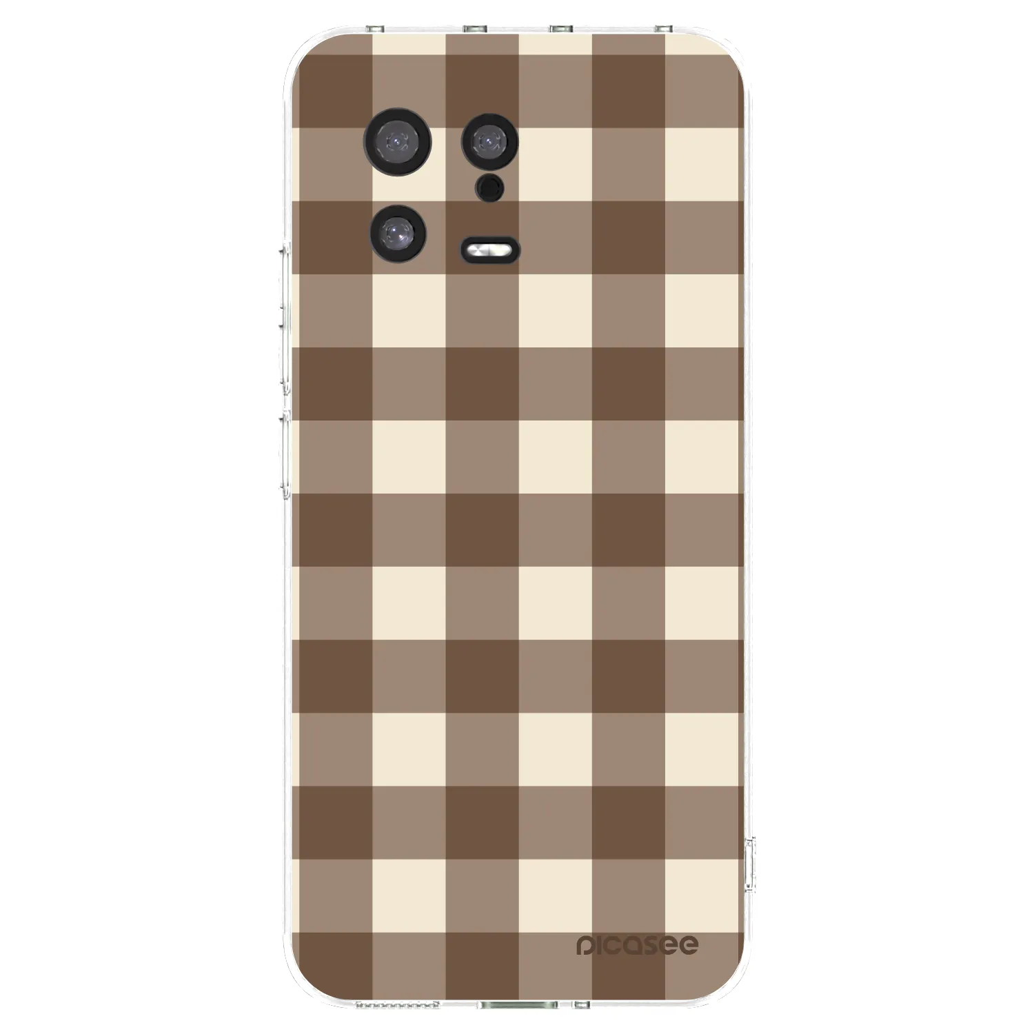 Picasee διαφανής θήκη σιλικόνης Xiaomi 13 - Brown grid
