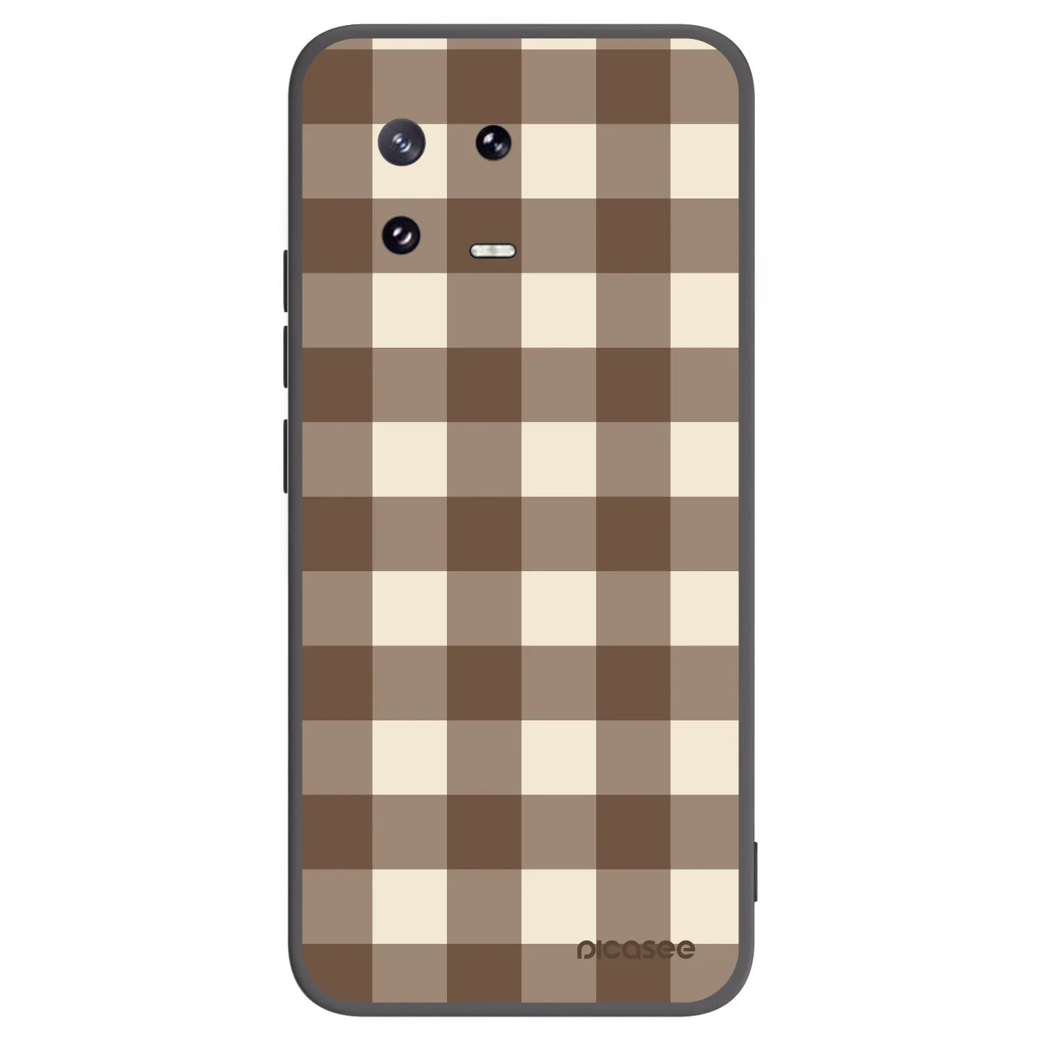 Picasee Μαύρη θήκη σιλικόνης για Xiaomi 13 Pro - Brown grid