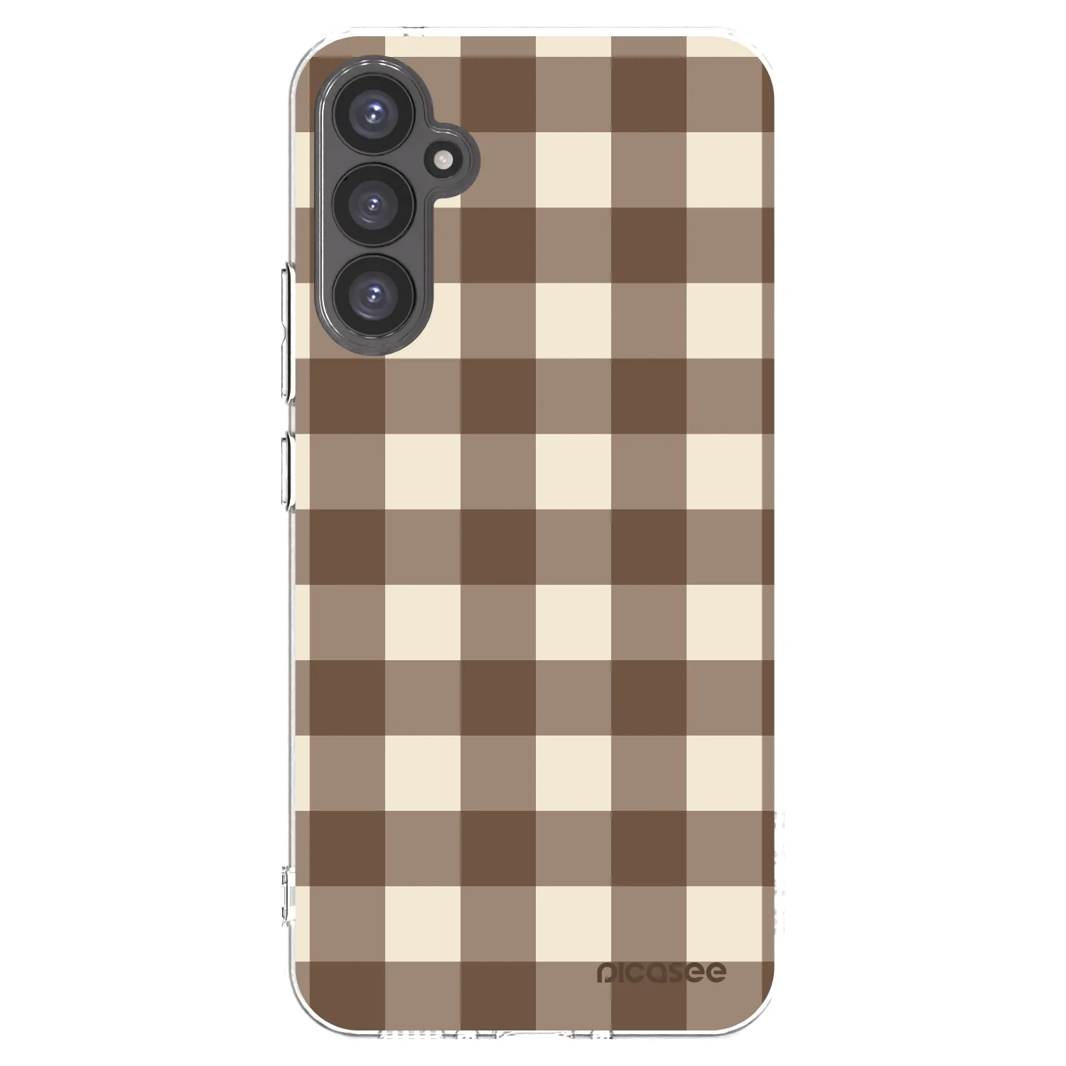 Picasee διαφανής θήκη σιλικόνης Samsung Galaxy A34 5G A346B - Brown grid