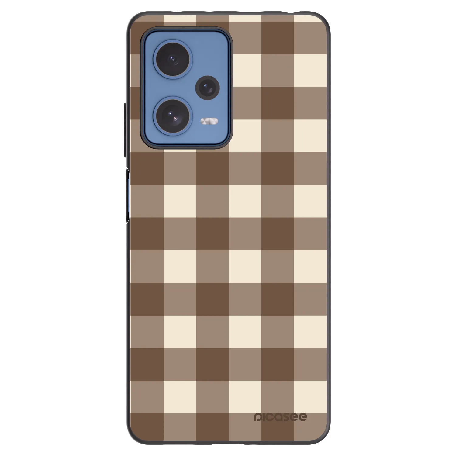 Picasee Μαύρη θήκη σιλικόνης για Xiaomi Redmi Note 12 Pro 5G - Brown grid