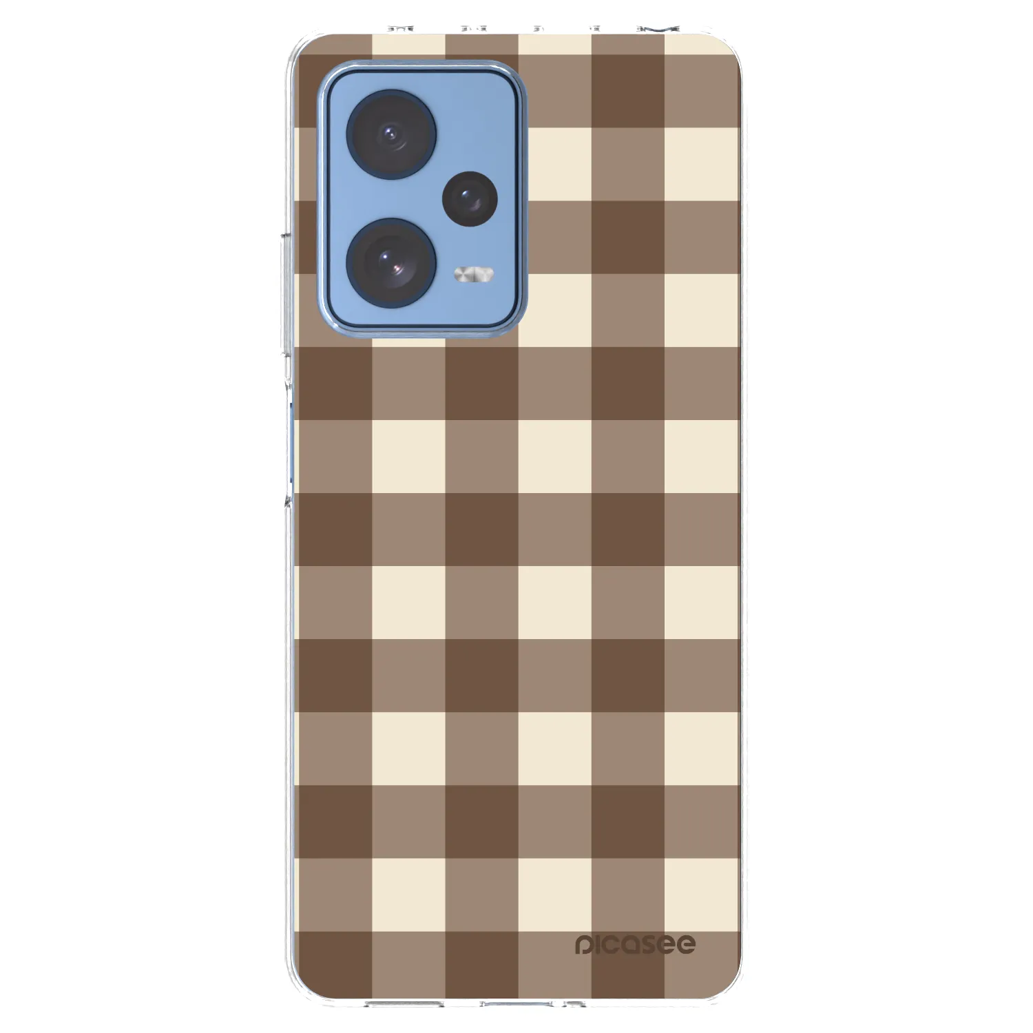 Picasee διαφανής θήκη σιλικόνης Xiaomi Redmi Note 12 Pro 5G - Brown grid