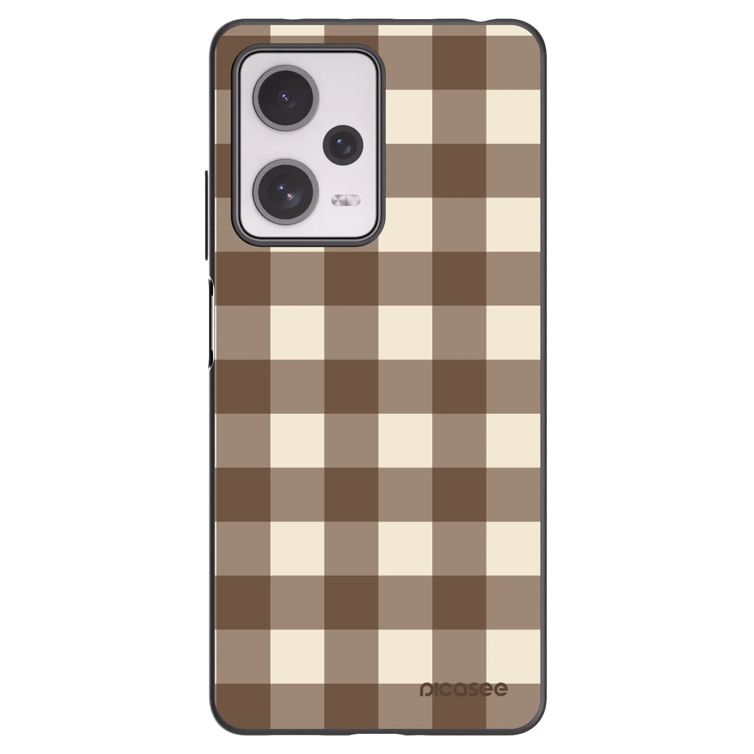 Picasee Μαύρη θήκη σιλικόνης για Xiaomi Redmi Note 12 Pro+ 5G - Brown grid