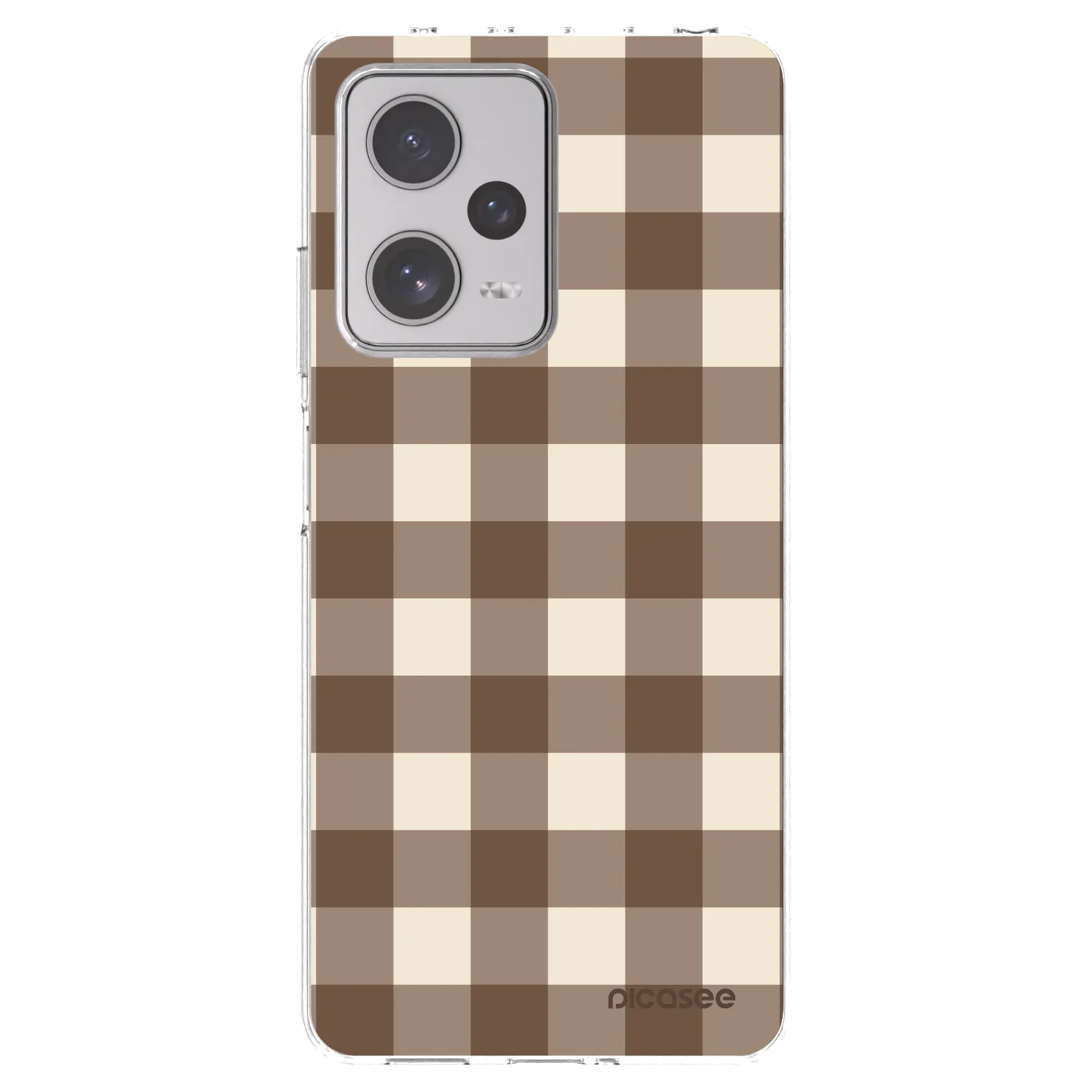 Picasee διαφανής θήκη σιλικόνης Xiaomi Redmi Note 12 Pro+ 5G - Brown grid