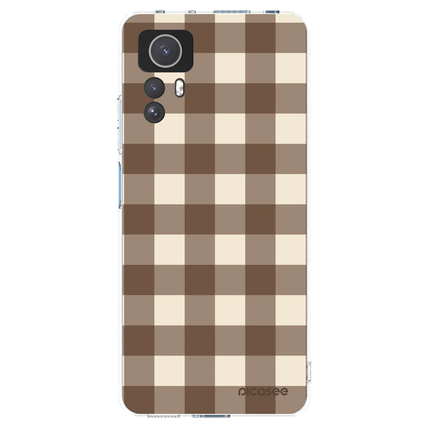 Picasee διαφανής θήκη σιλικόνης Xiaomi Redmi Note 12S - Brown grid