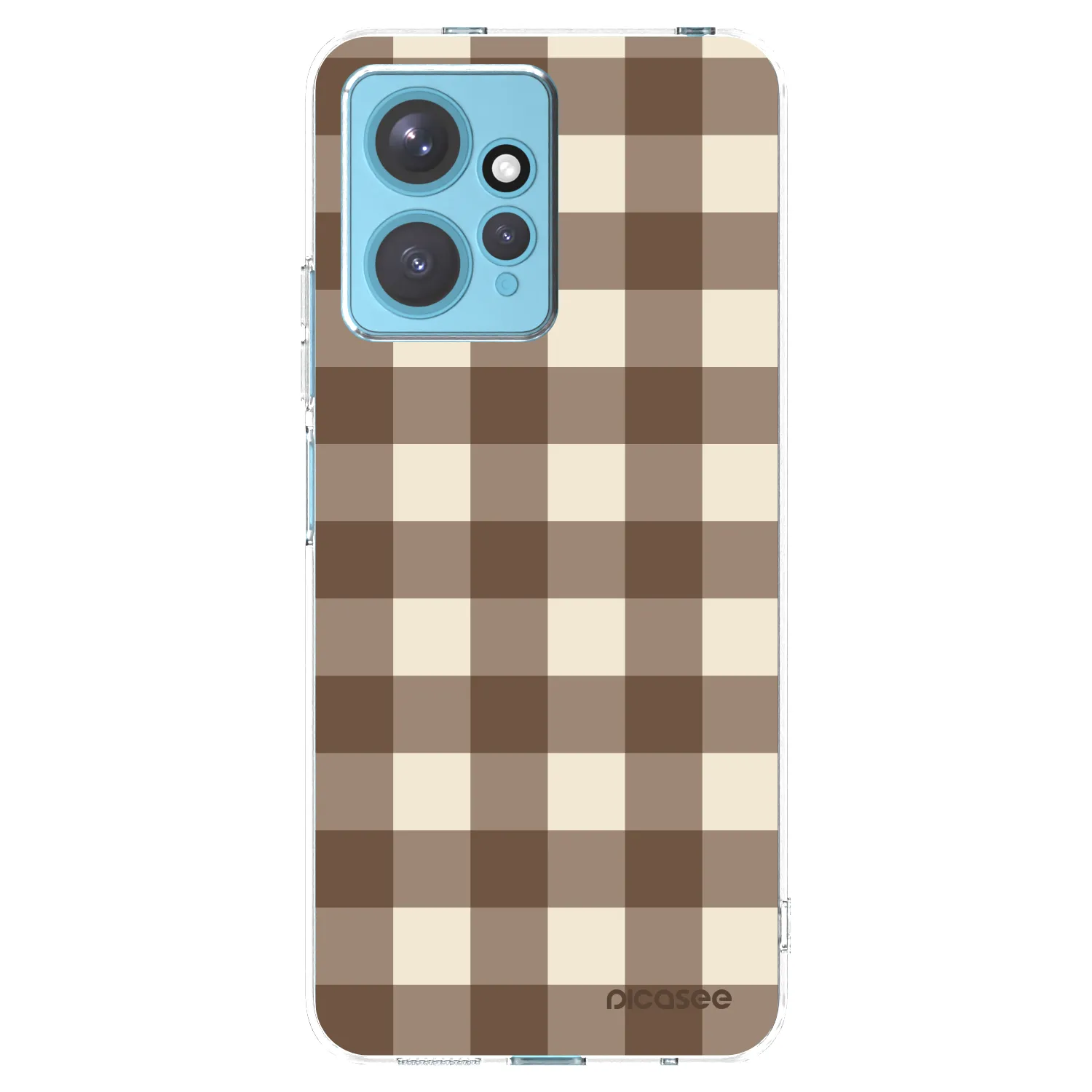 Picasee διαφανής θήκη σιλικόνης Xiaomi Redmi Note 12 4G - Brown grid