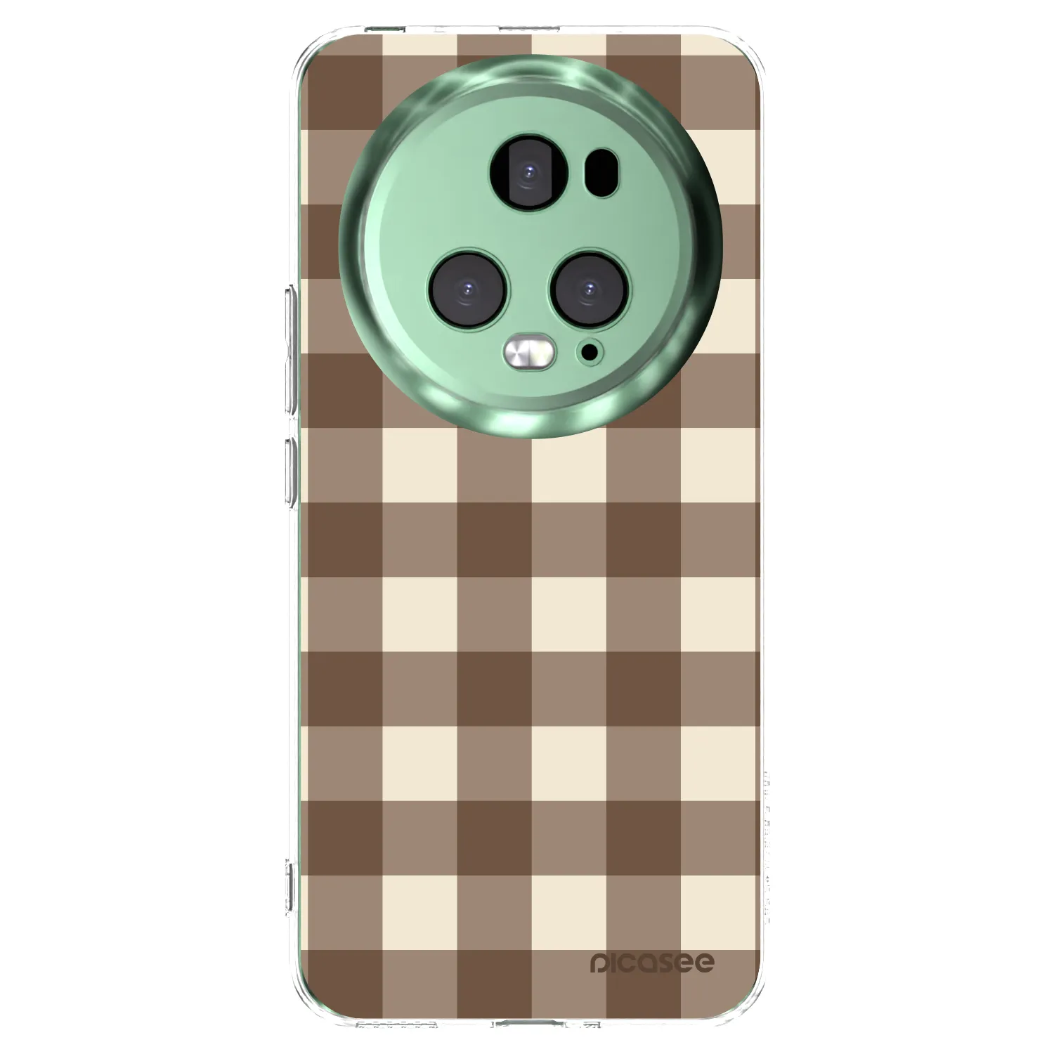 Picasee διαφανής θήκη σιλικόνης Honor Magic5 Pro - Brown grid