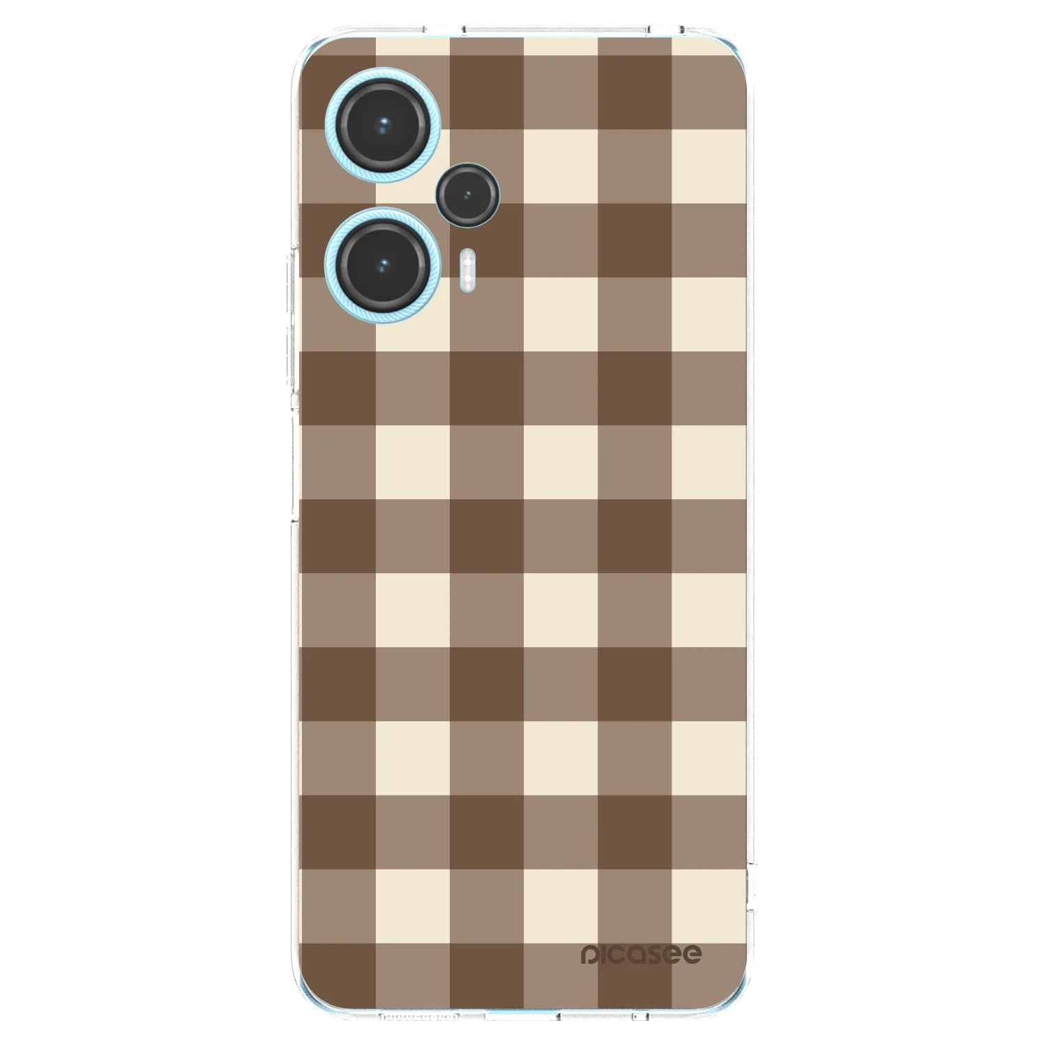 Picasee διαφανής θήκη σιλικόνης Xiaomi Poco F5 - Brown grid