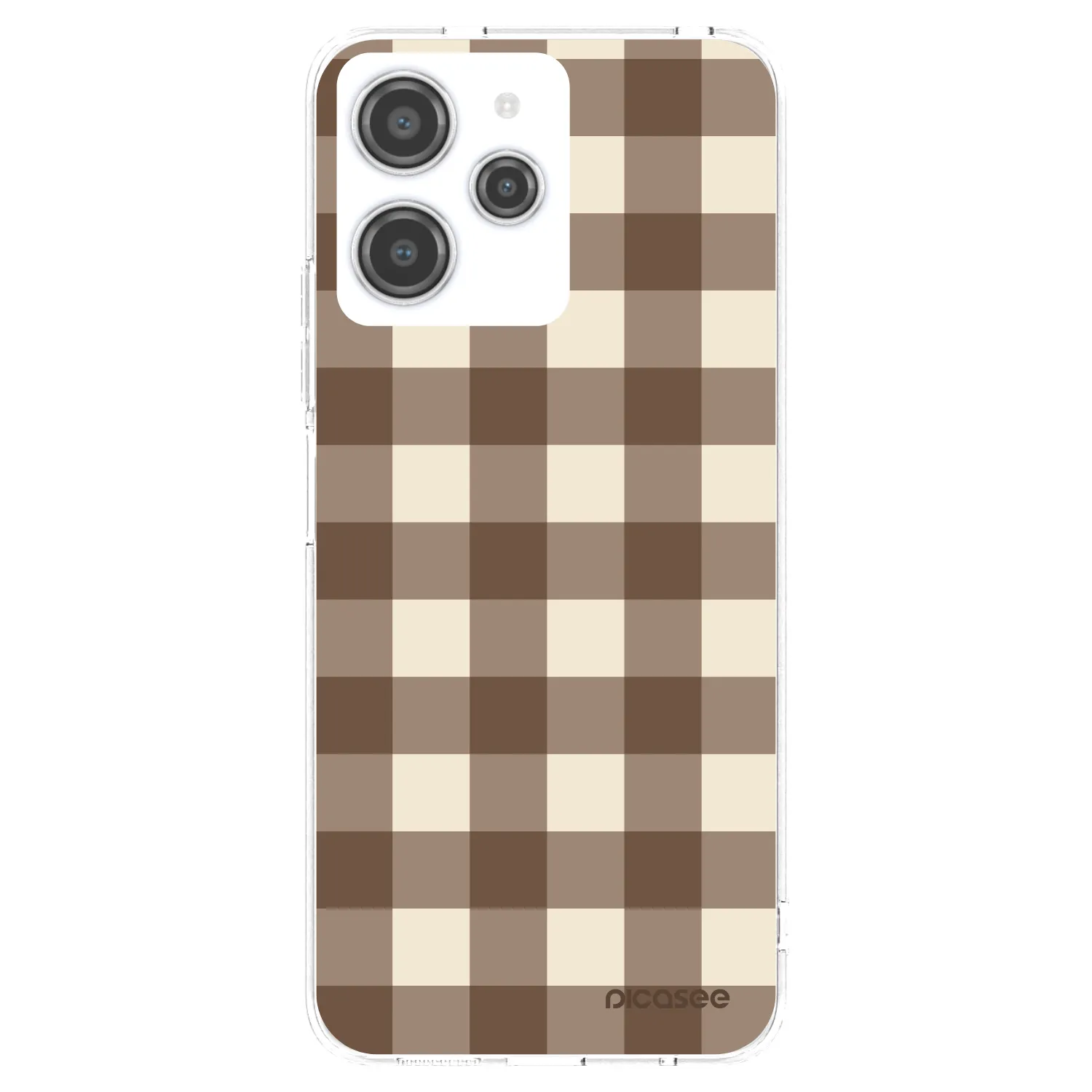 Picasee διαφανής θήκη σιλικόνης Xiaomi Redmi 12 4G - Brown grid