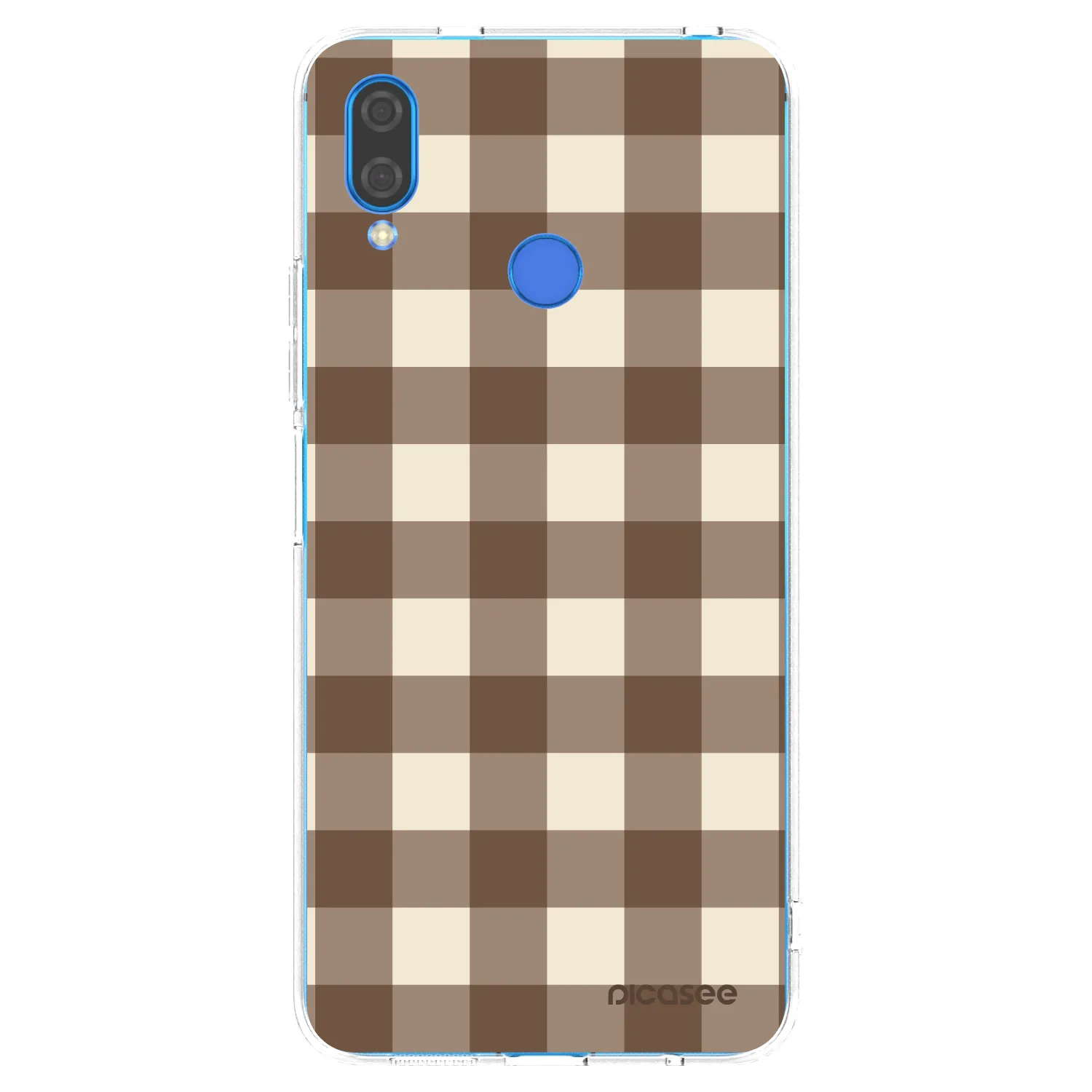 Picasee διαφανής θήκη σιλικόνης Huawei Nova 3i - Brown grid