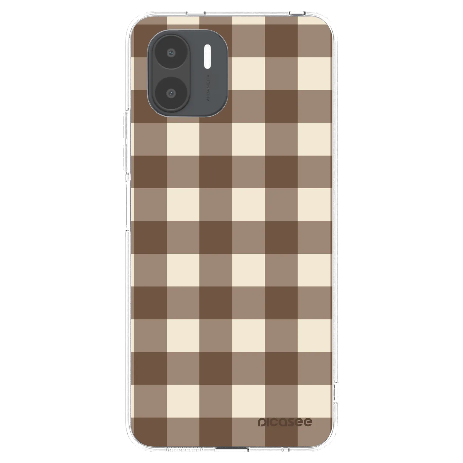 Picasee διαφανής θήκη σιλικόνης Xiaomi Redmi A2 - Brown grid