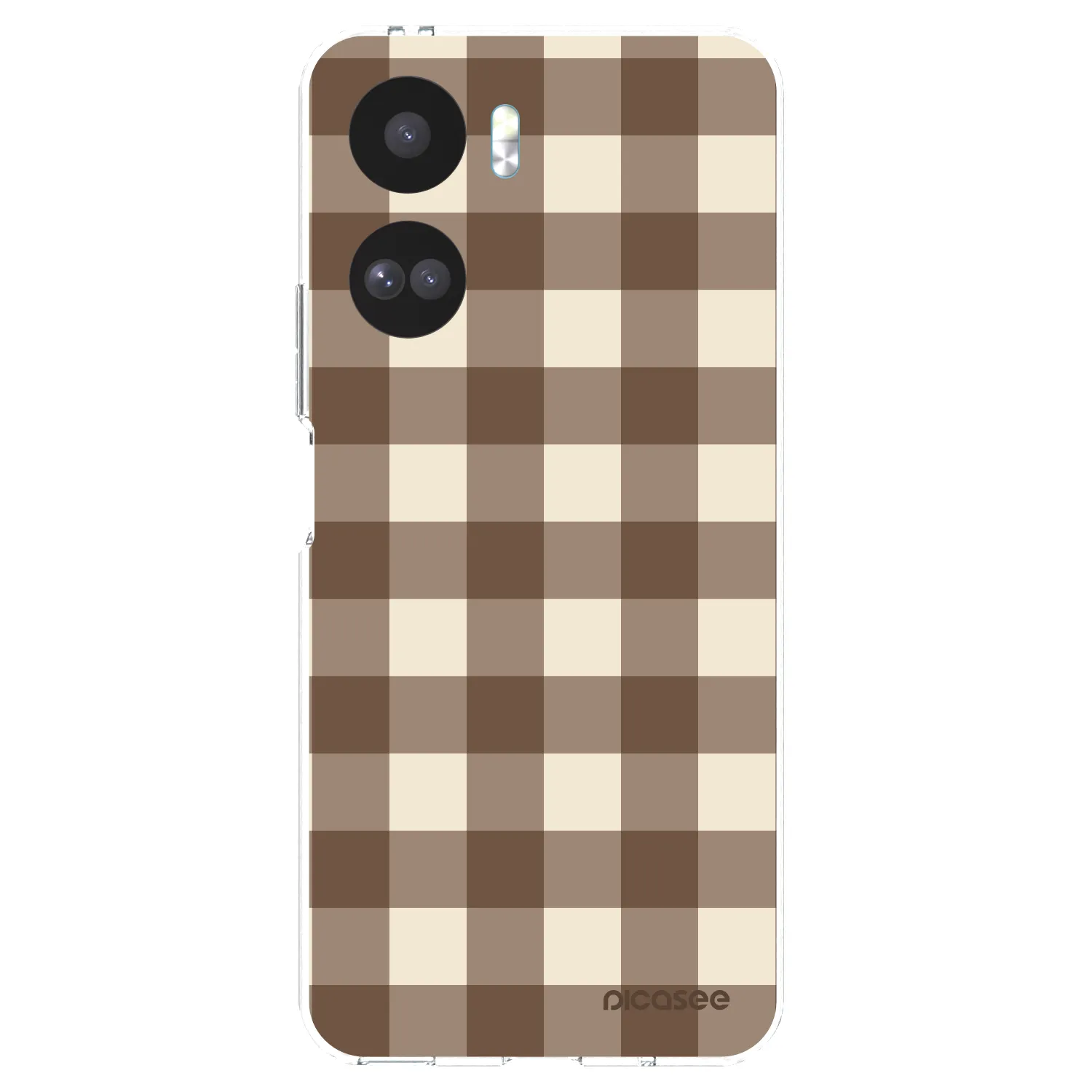 Picasee διαφανής θήκη σιλικόνης Honor 90 Lite 5G - Brown grid