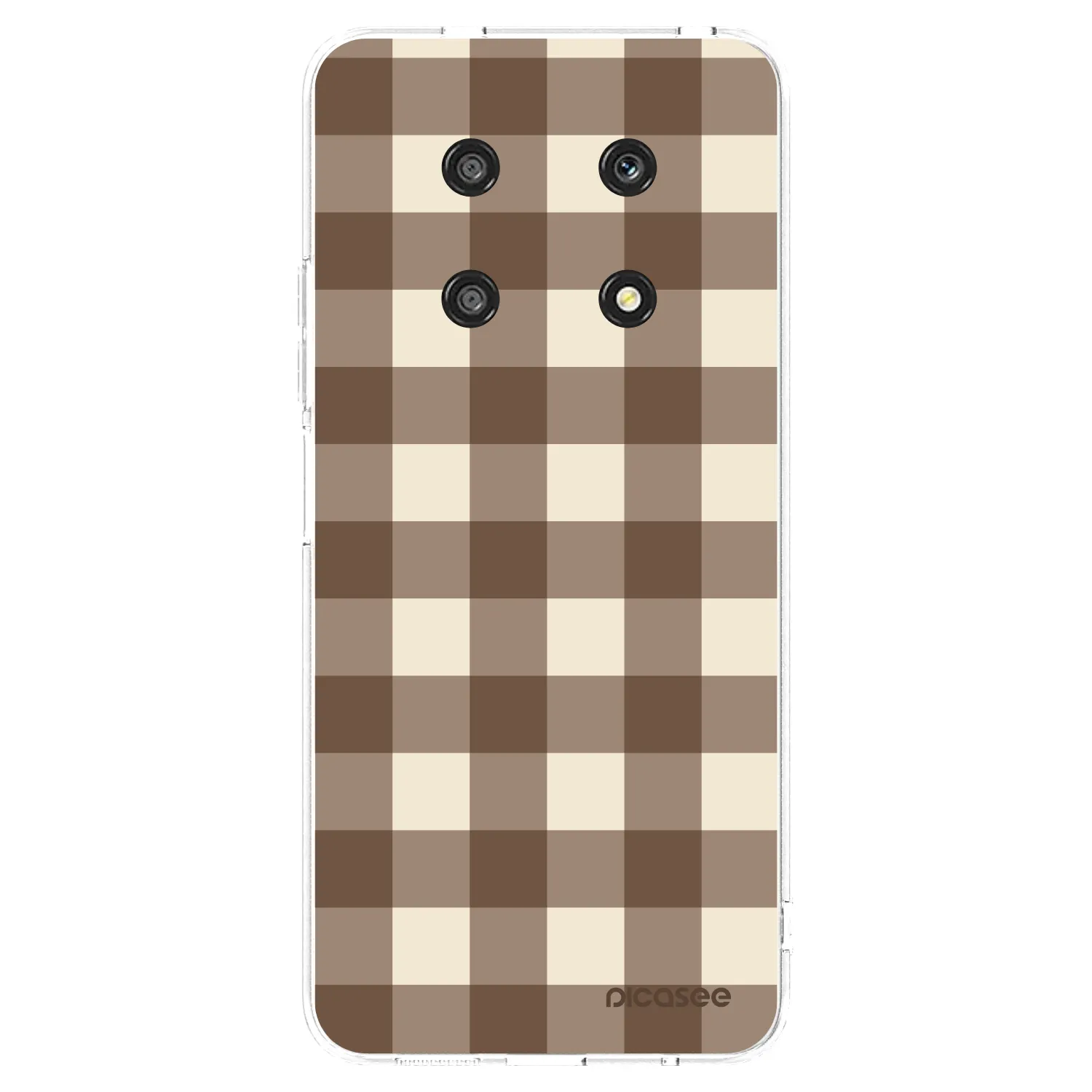 Picasee διαφανής θήκη σιλικόνης Honor Magic4 Lite 5G - Brown grid
