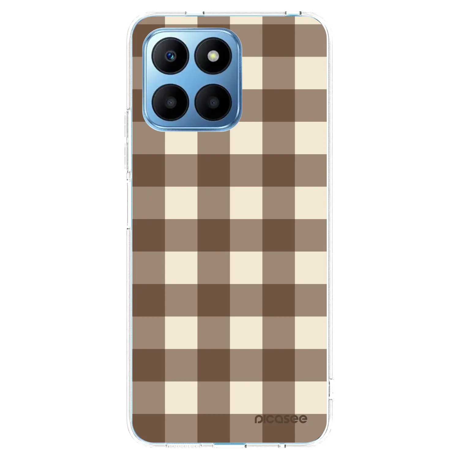 Picasee διαφανής θήκη σιλικόνης Honor 70 Lite - Brown grid