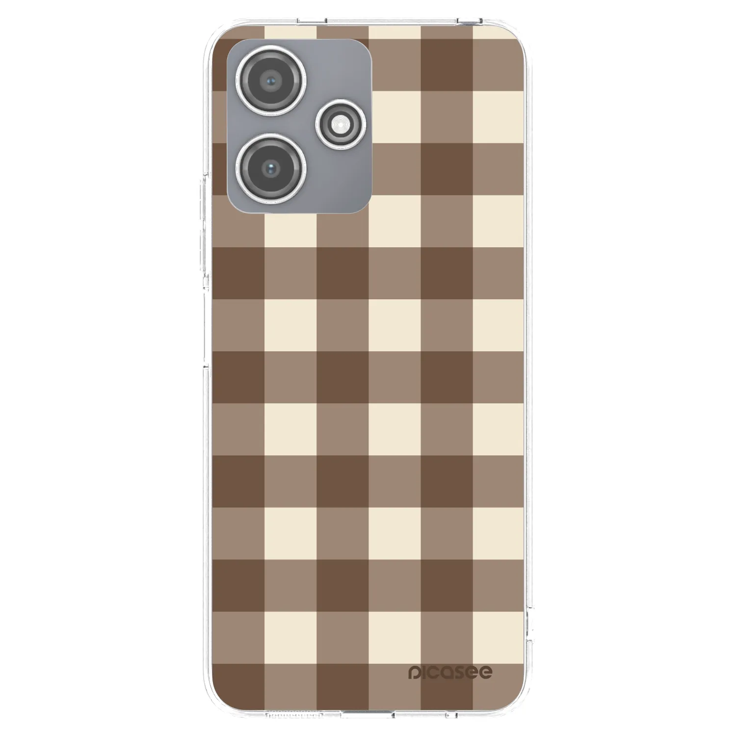Picasee διαφανής θήκη σιλικόνης Xiaomi Redmi 12 5G - Brown grid