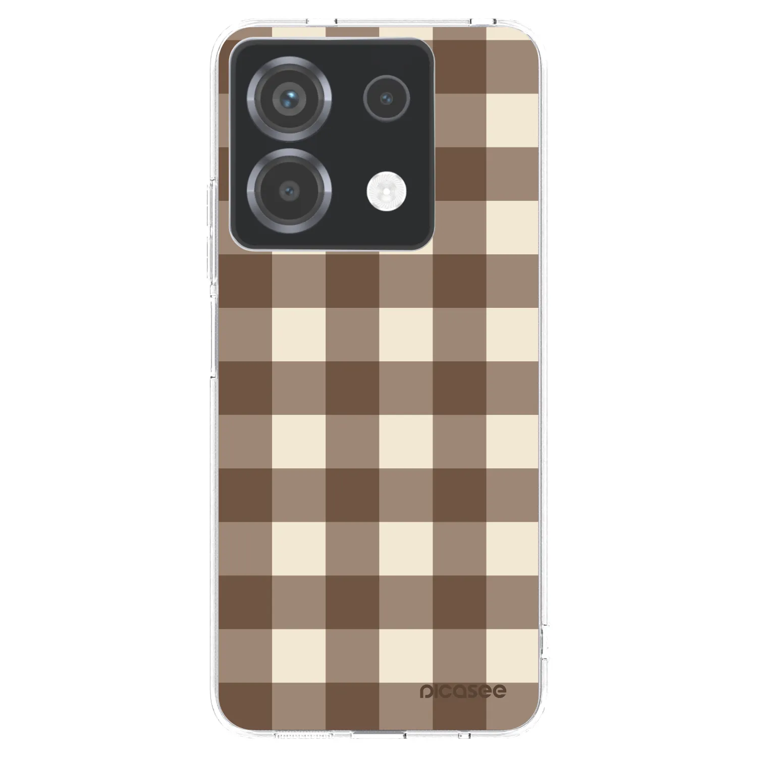 Picasee διαφανής θήκη σιλικόνης Xiaomi Poco X6 - Brown grid