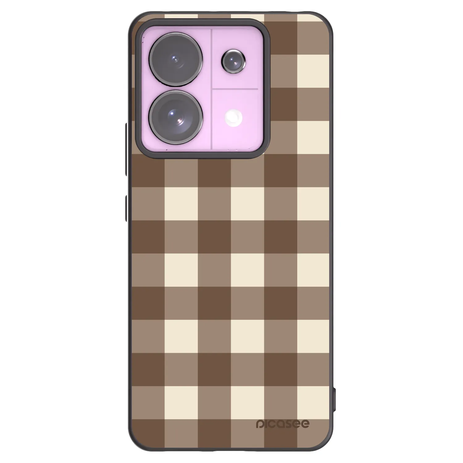 Picasee Μαύρη θήκη σιλικόνης για Xiaomi Redmi Note 13 Pro 5G - Brown grid